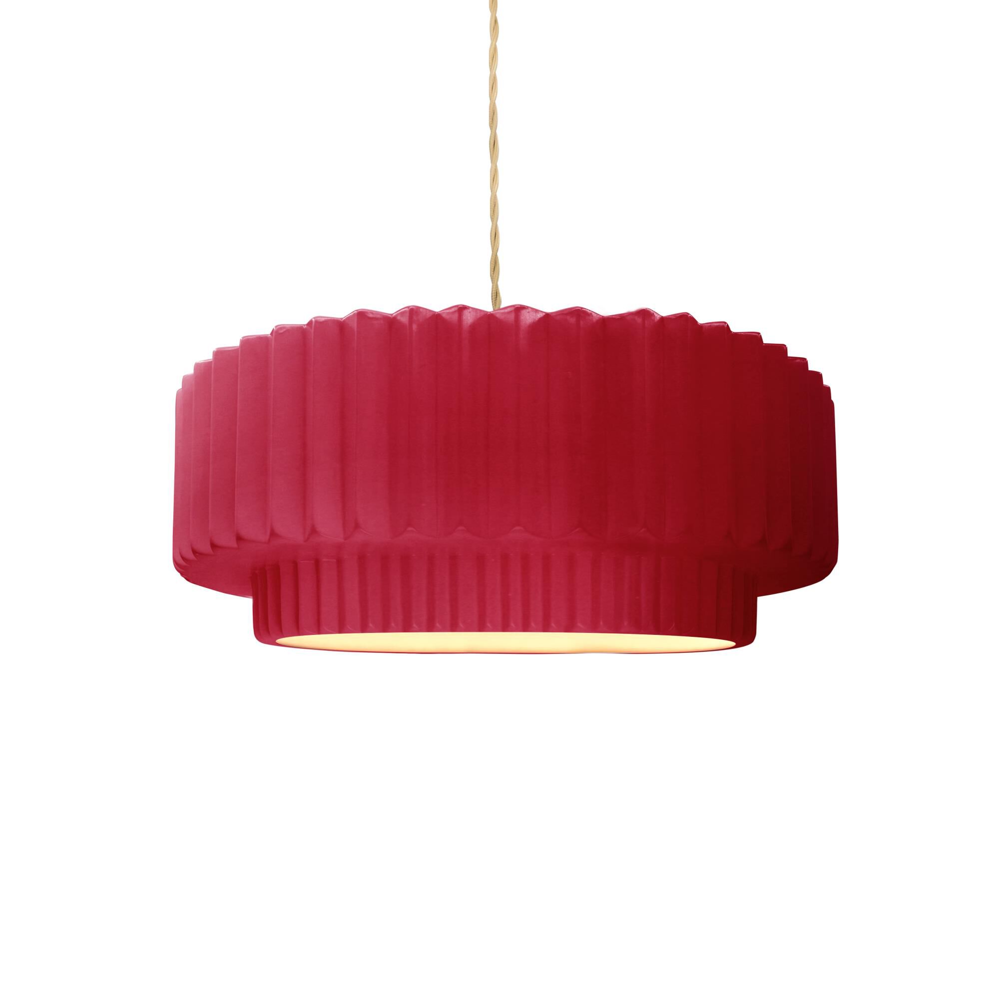 Shown in Matte Black finish and Cerise shade