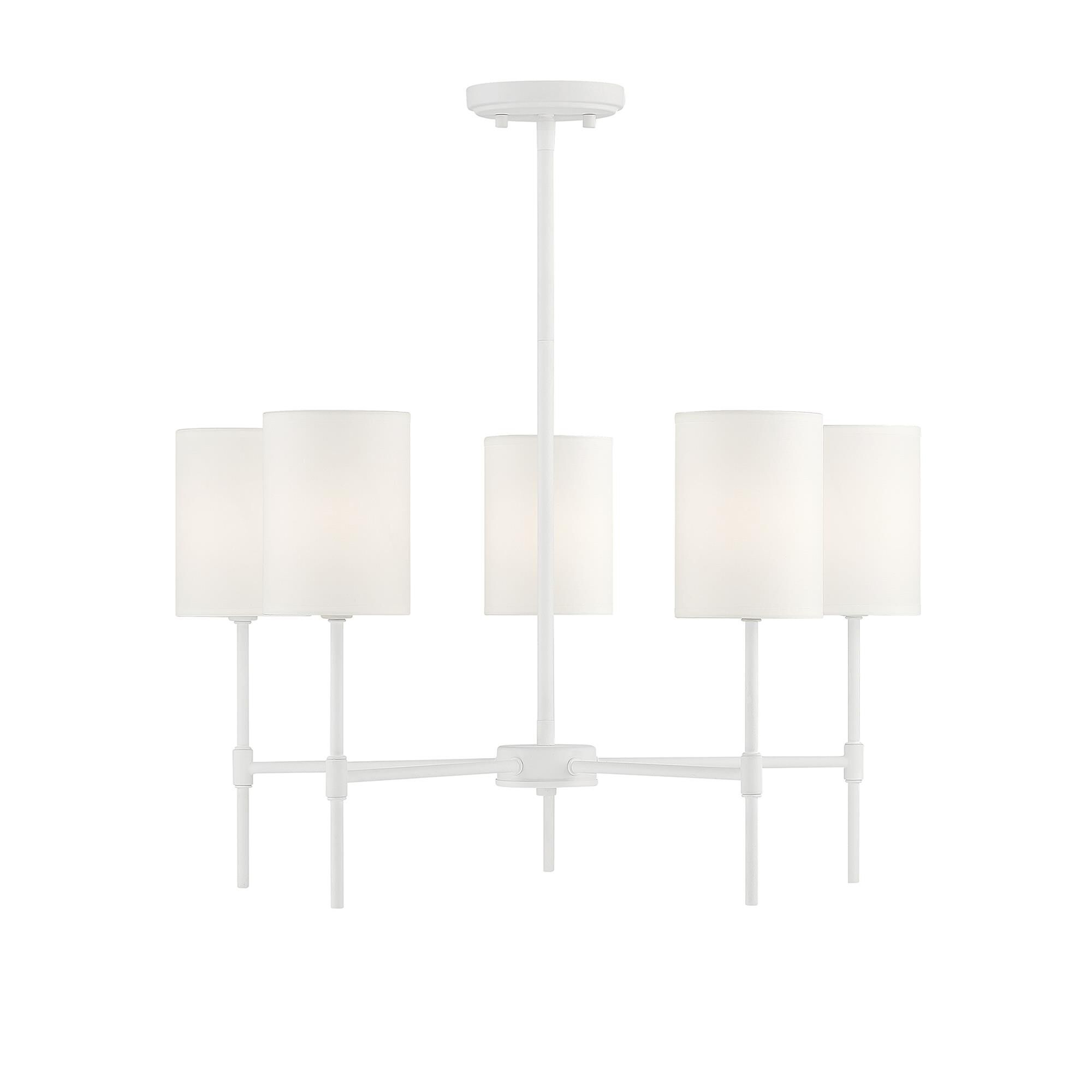 Shown in Bisque White finish and White Fabric shade