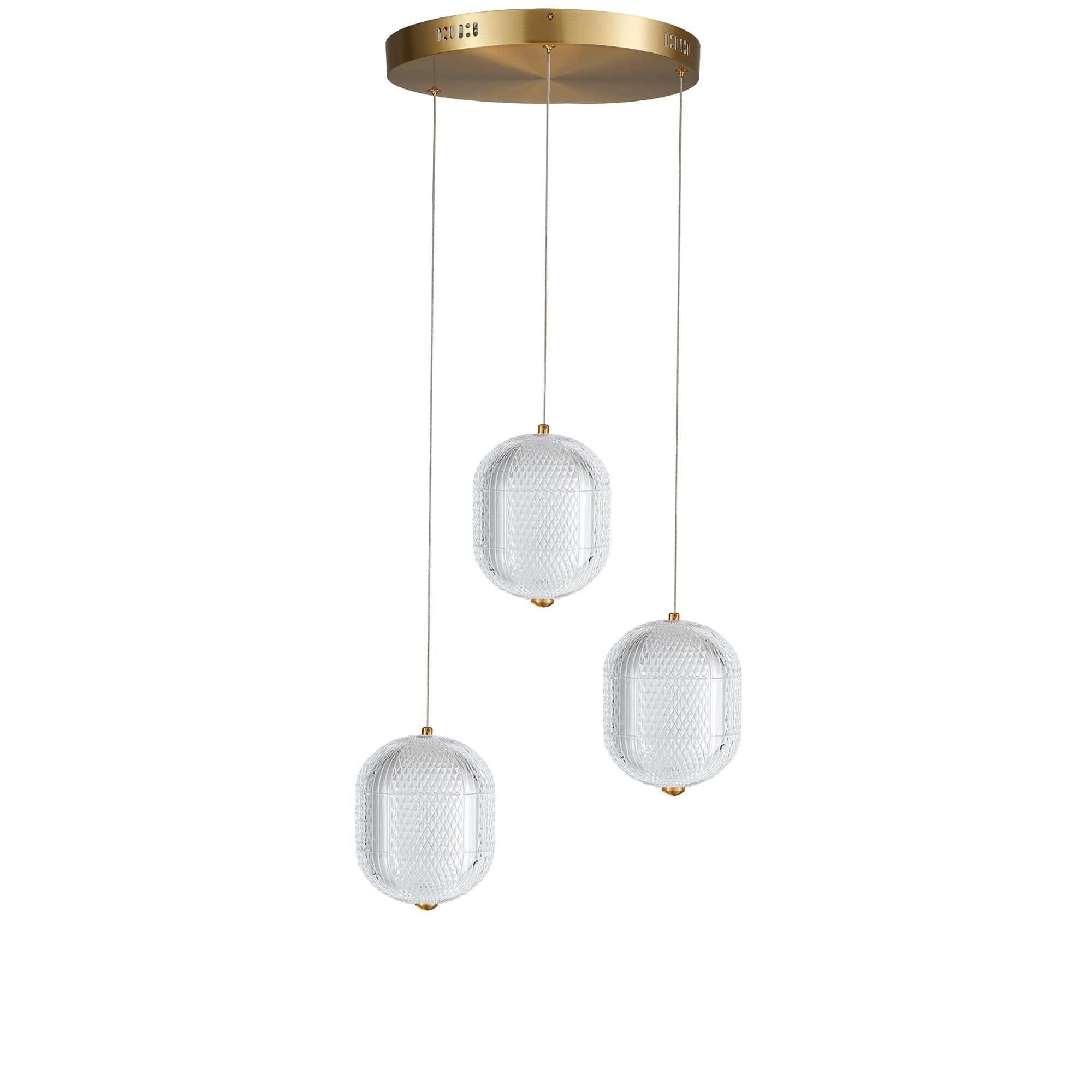 Shown in Aged Brass finish and Clear shade