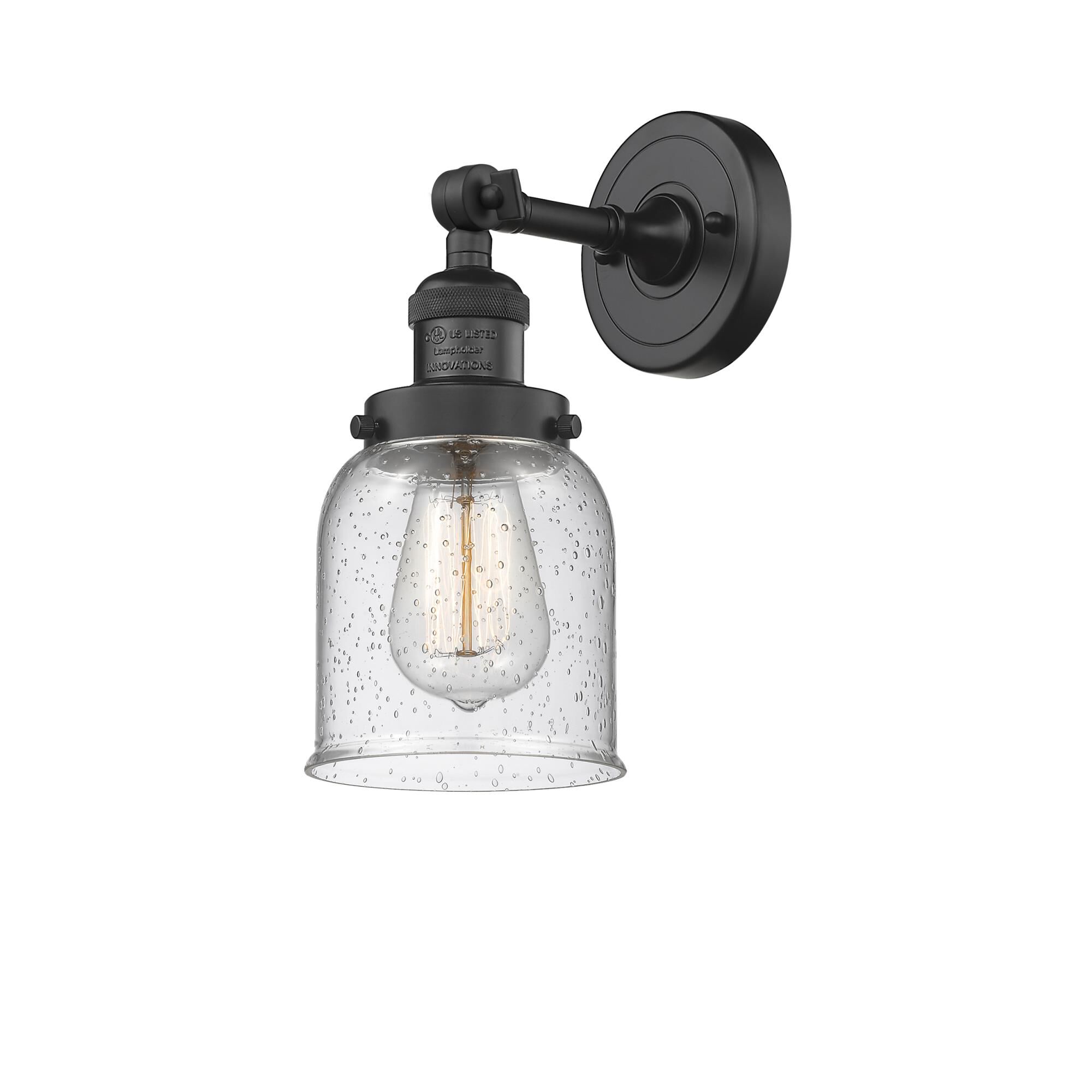 Shown in Matte Black finish and Seedy glass