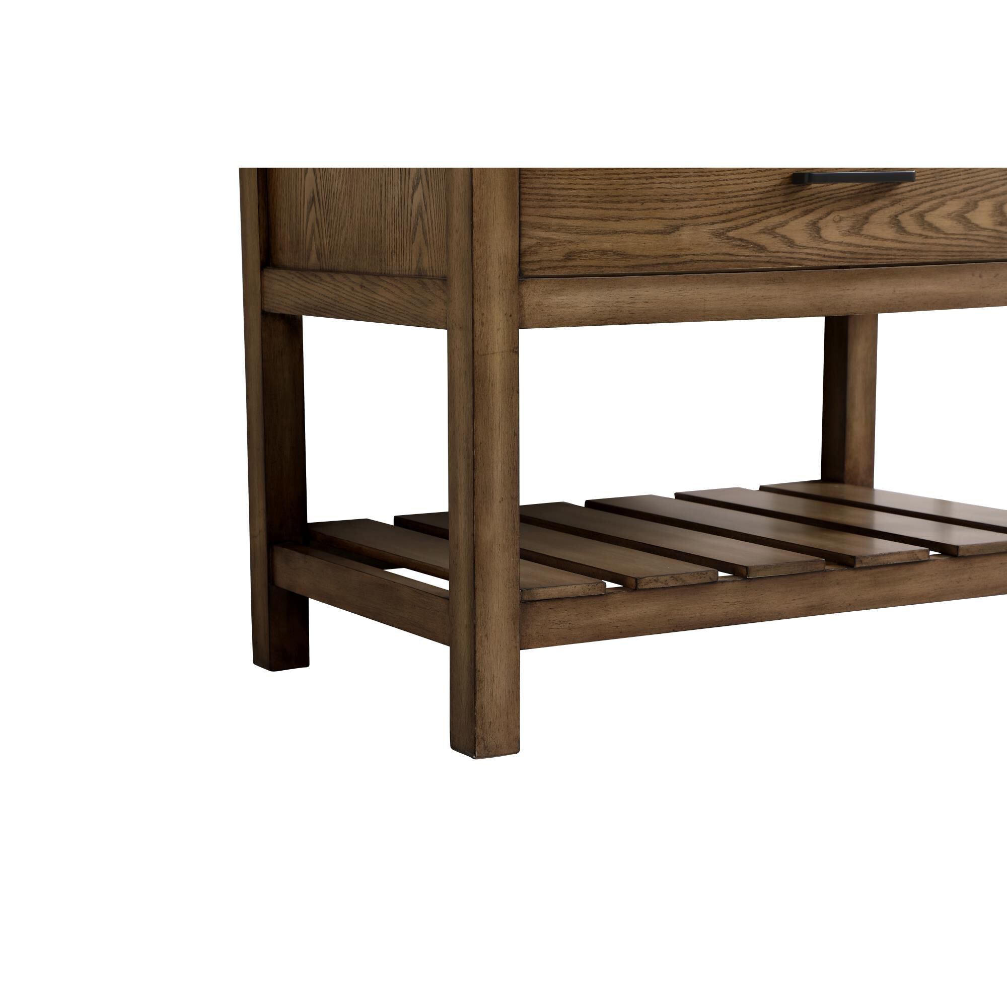 Shown in Driftwood finish and With Backsplash accent