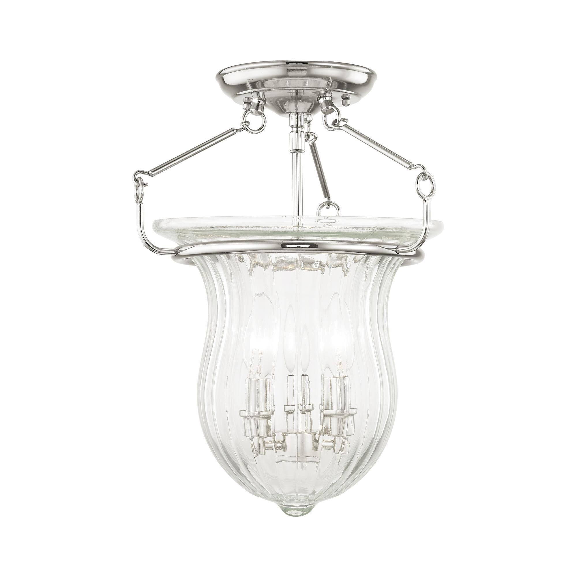 Andover 12 Inch 3 Light Semi Flush Mount by Livex Lighting
