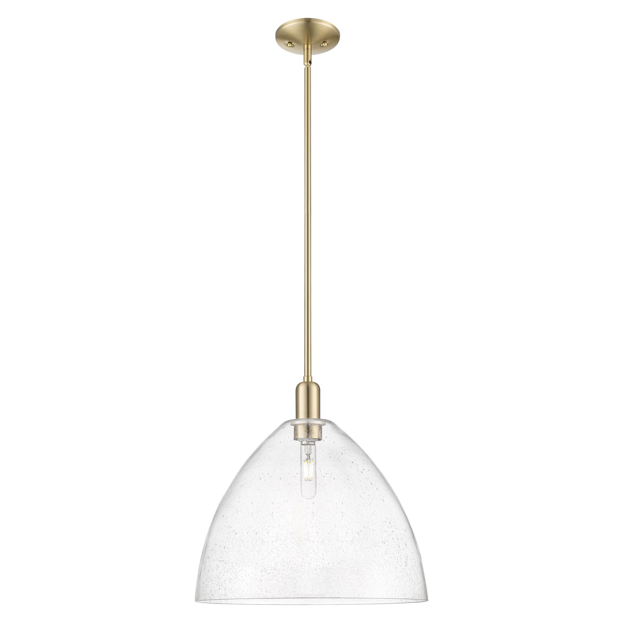 Shown in Champagne Bronze finish and Seedy glass