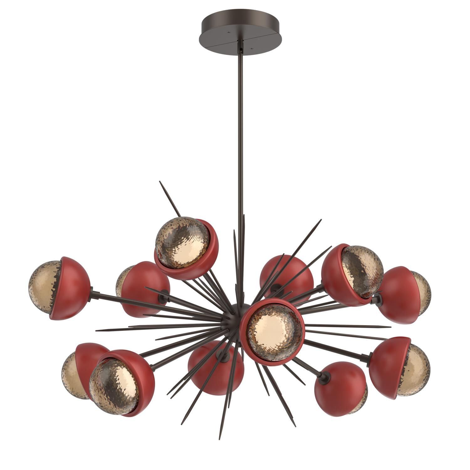 Shown in Flat Bronze finish and Bronze glass and Cinnamon Red accent