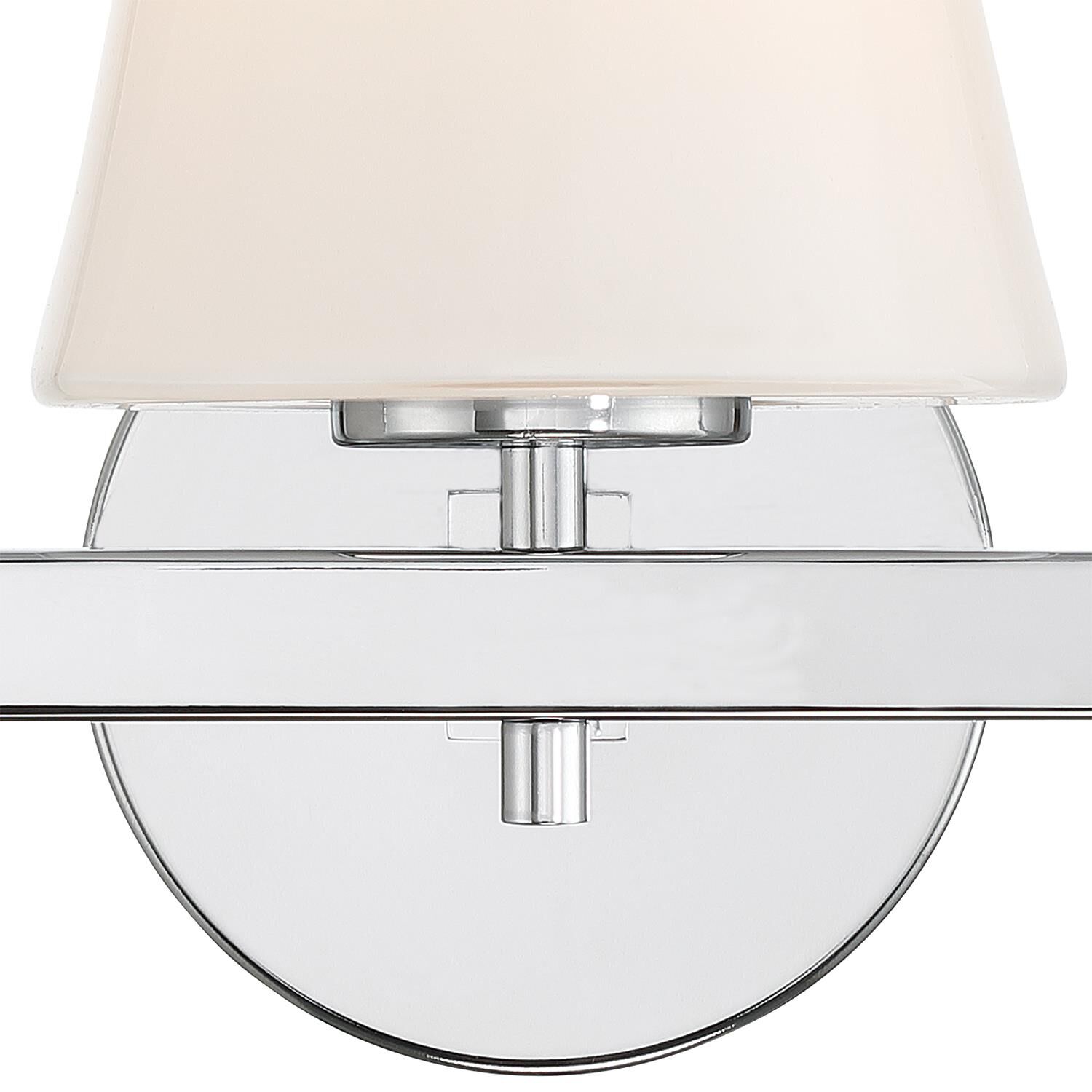 Shown in Polished Chrome finish and Glass shade