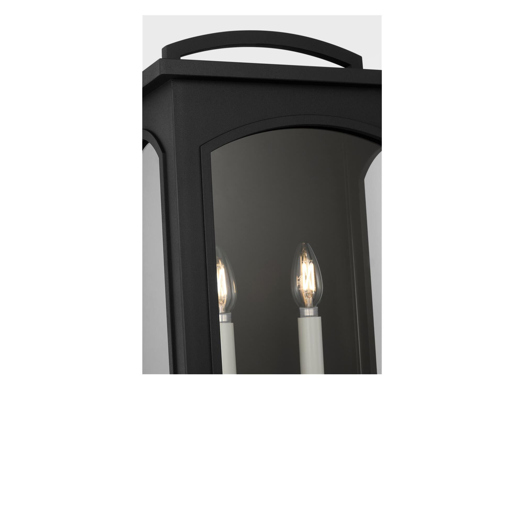 Shown in Textured Black finish and Clear glass