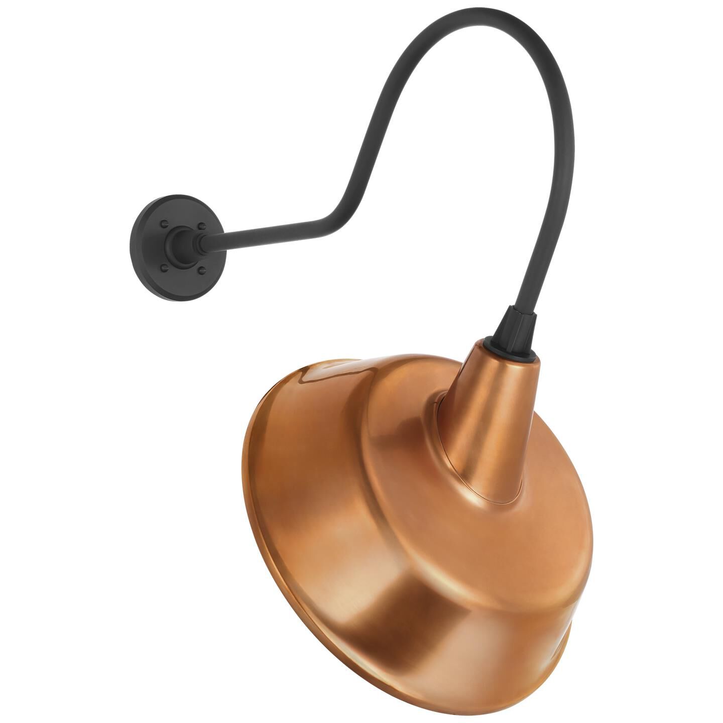 Shown in Matte Black finish and Copper shade