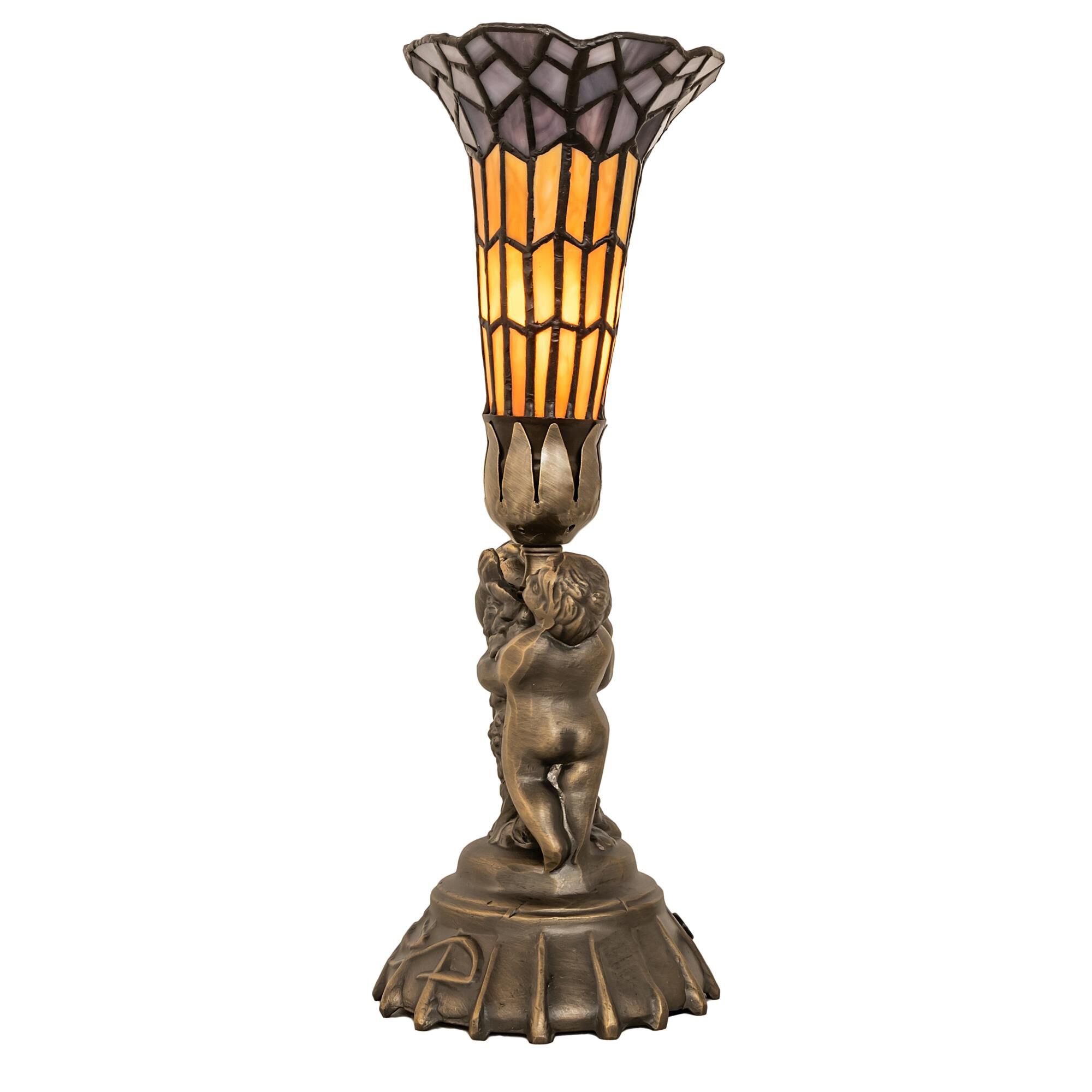 Stained Glass Pond Lily 13 Inch Accent Lamp by Meyda Lighting