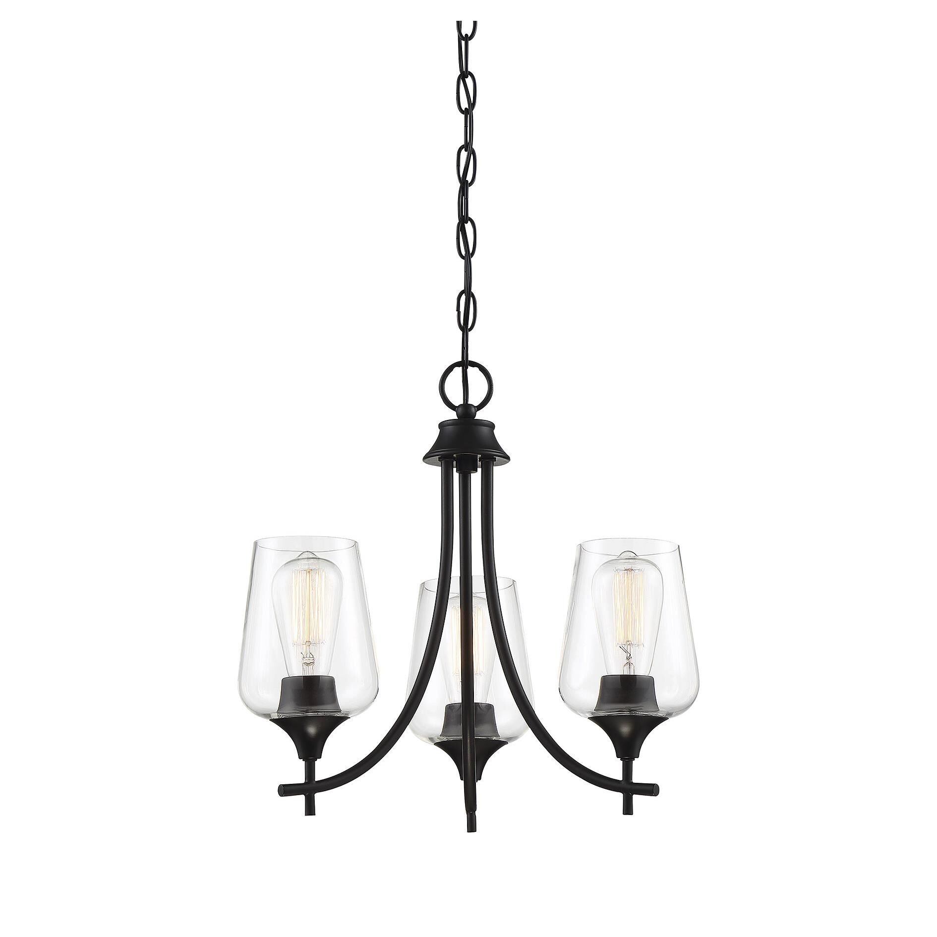 Shown in Black finish and Clear glass