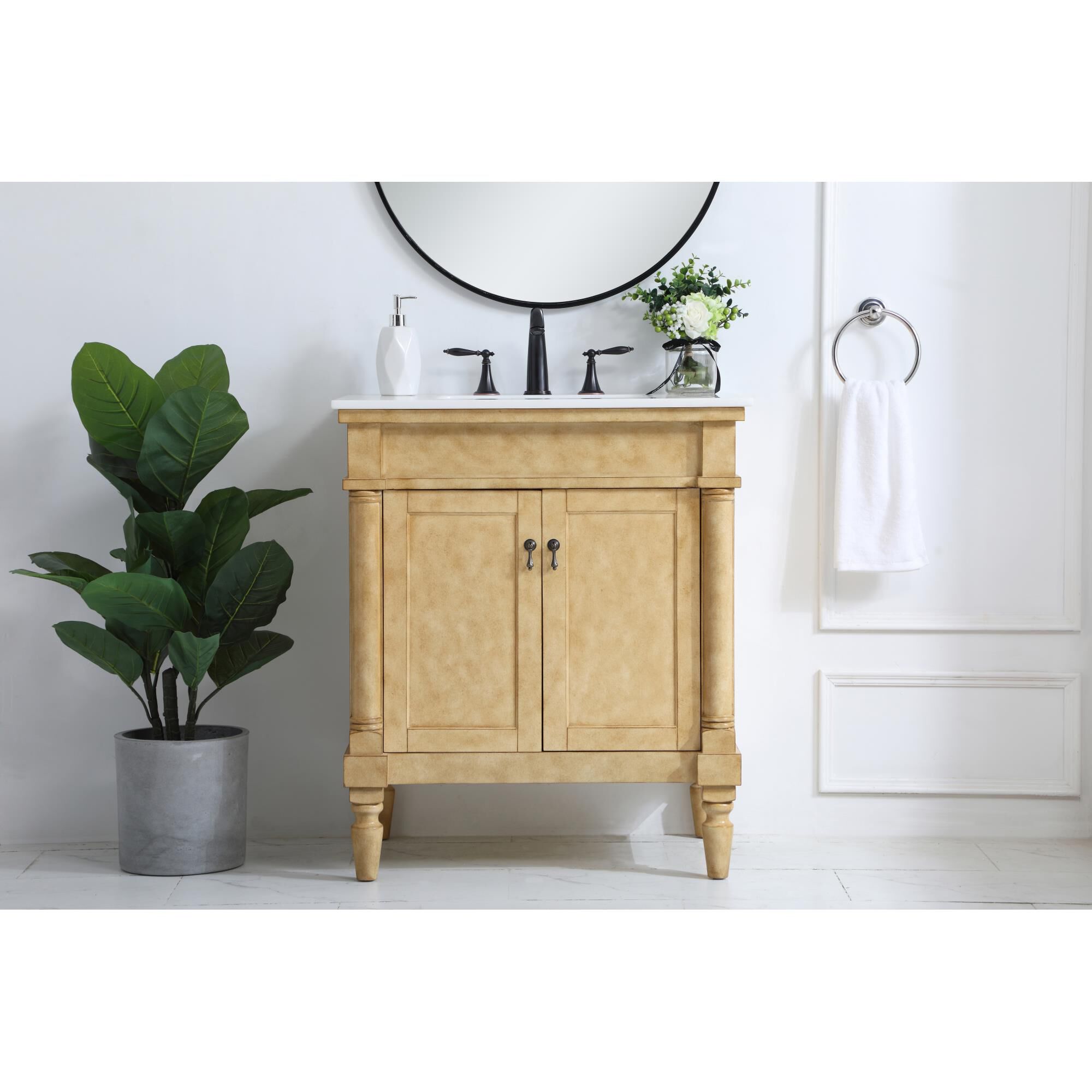 Shown in Antique Beige finish