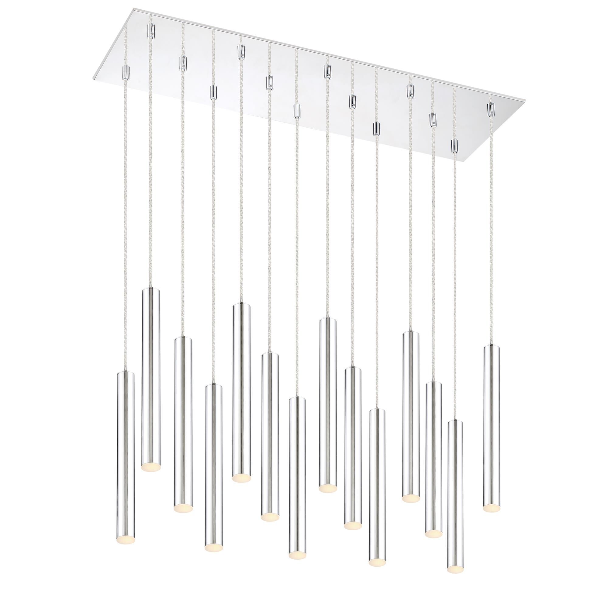 Shown in Chrome finish and Steel glass and Steel shade