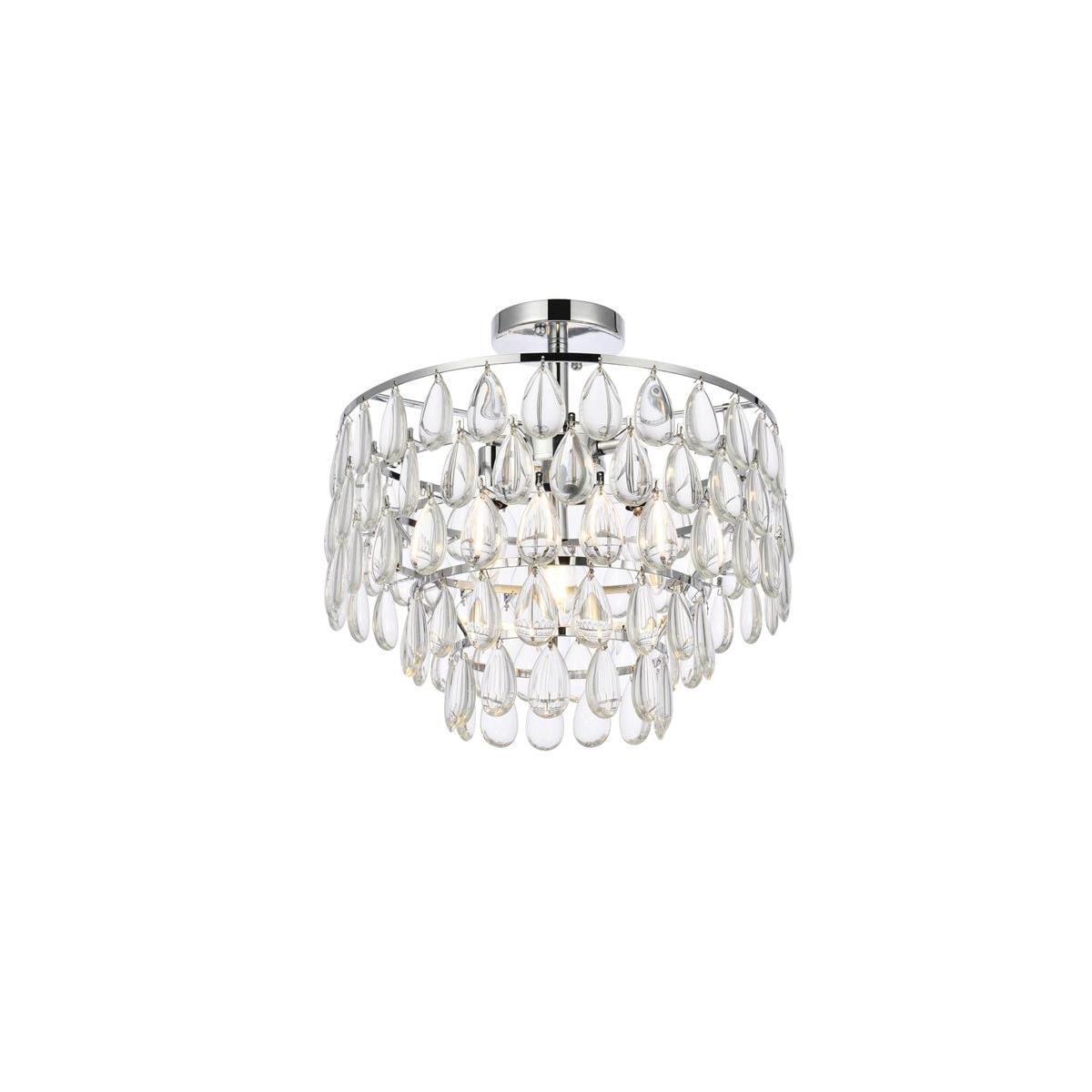 Mila 16 Inch 3 Light Flush Mount by Elegant Lighting