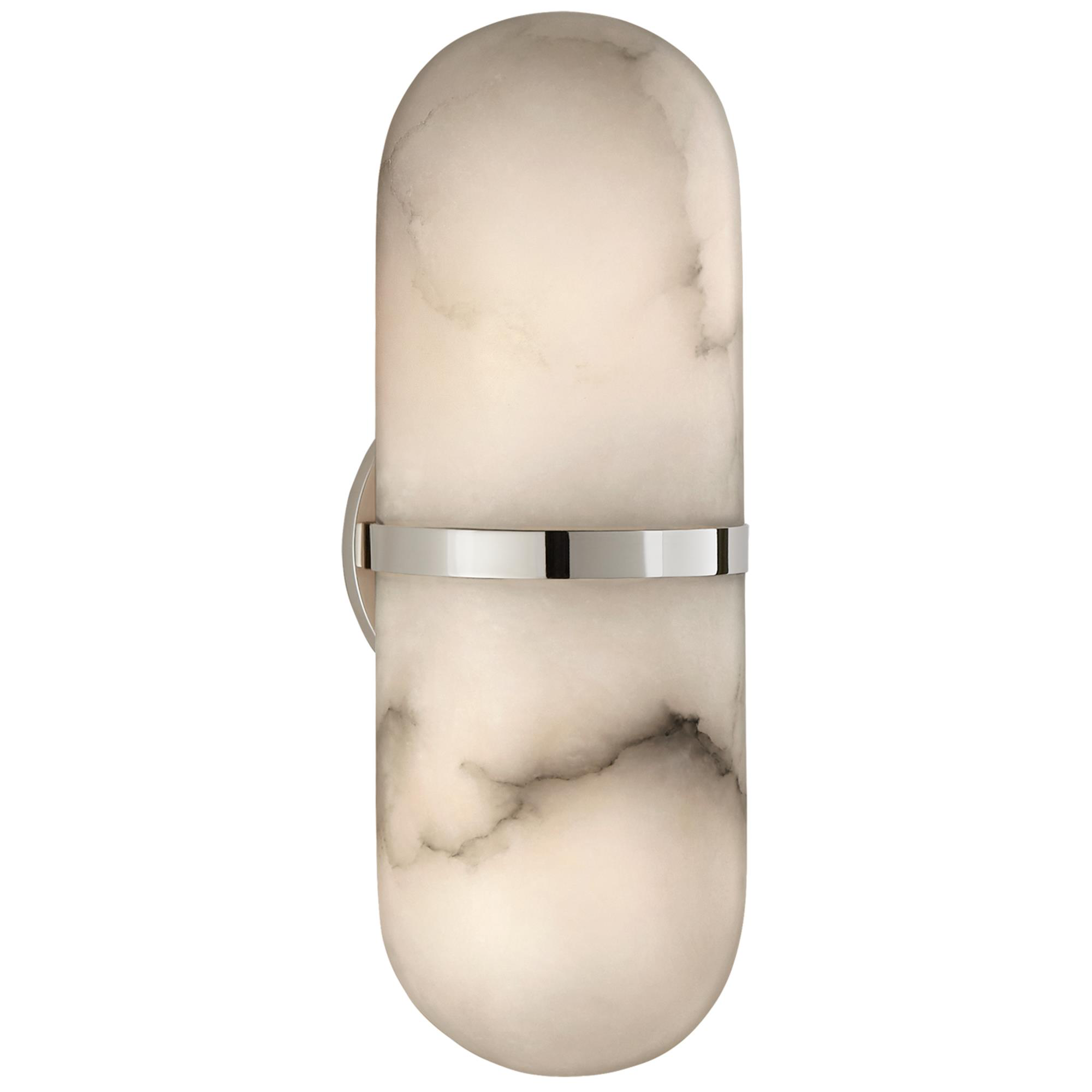 Shown in Polished Nickel finish and Alabaster glass