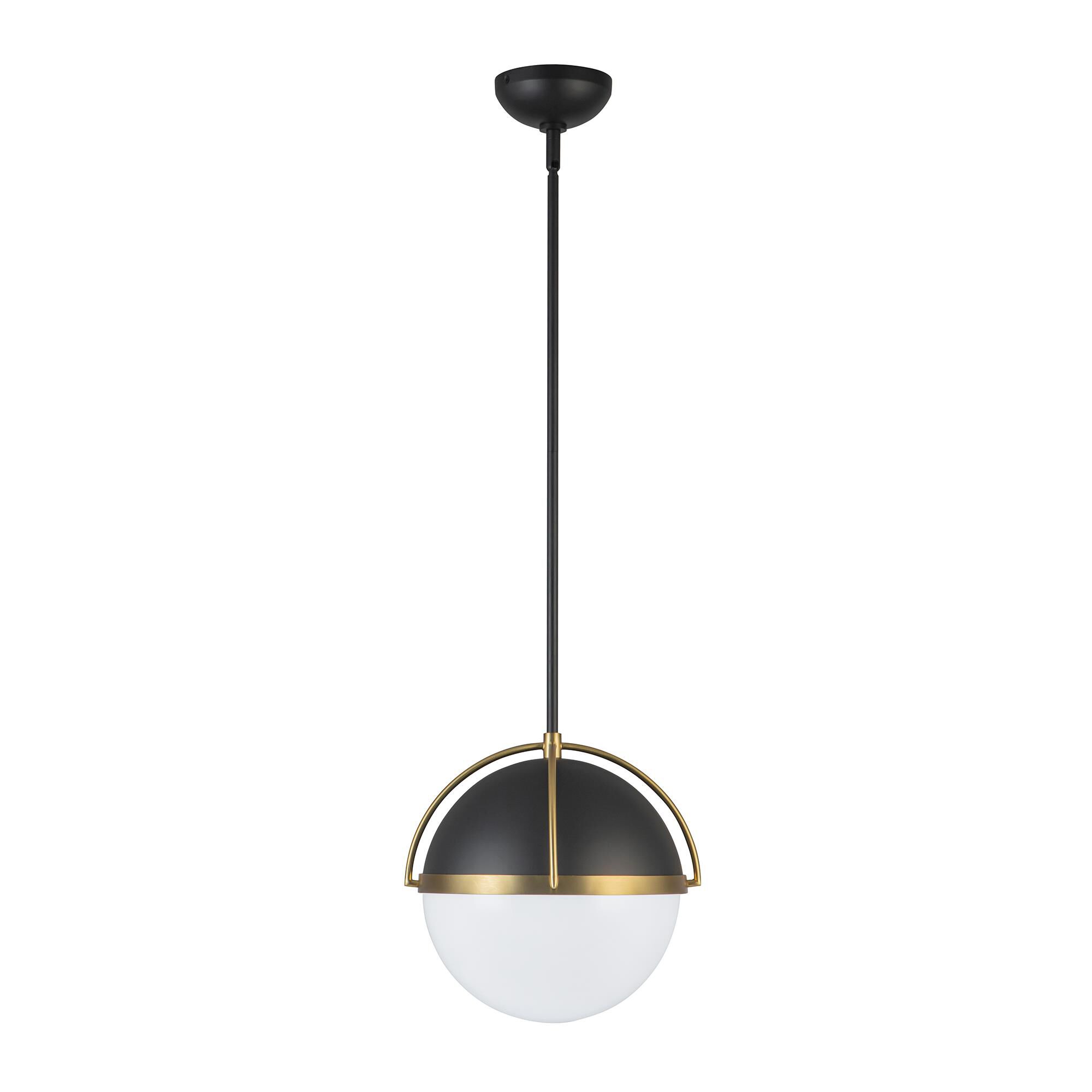 Shown in Black and Brushed Brass finish