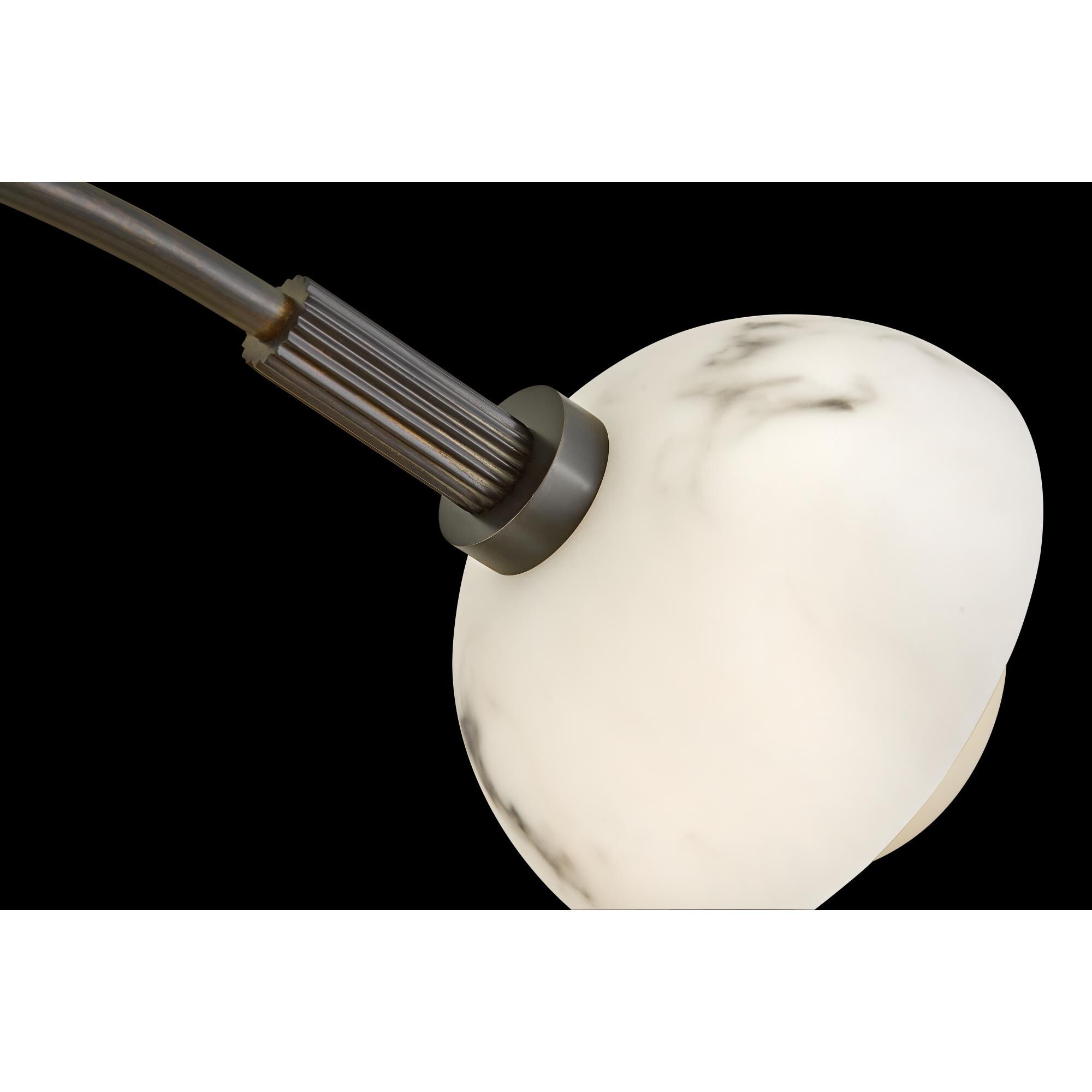 Shown in Black Oxide finish and Cased Opal And Faux Alabaster glass