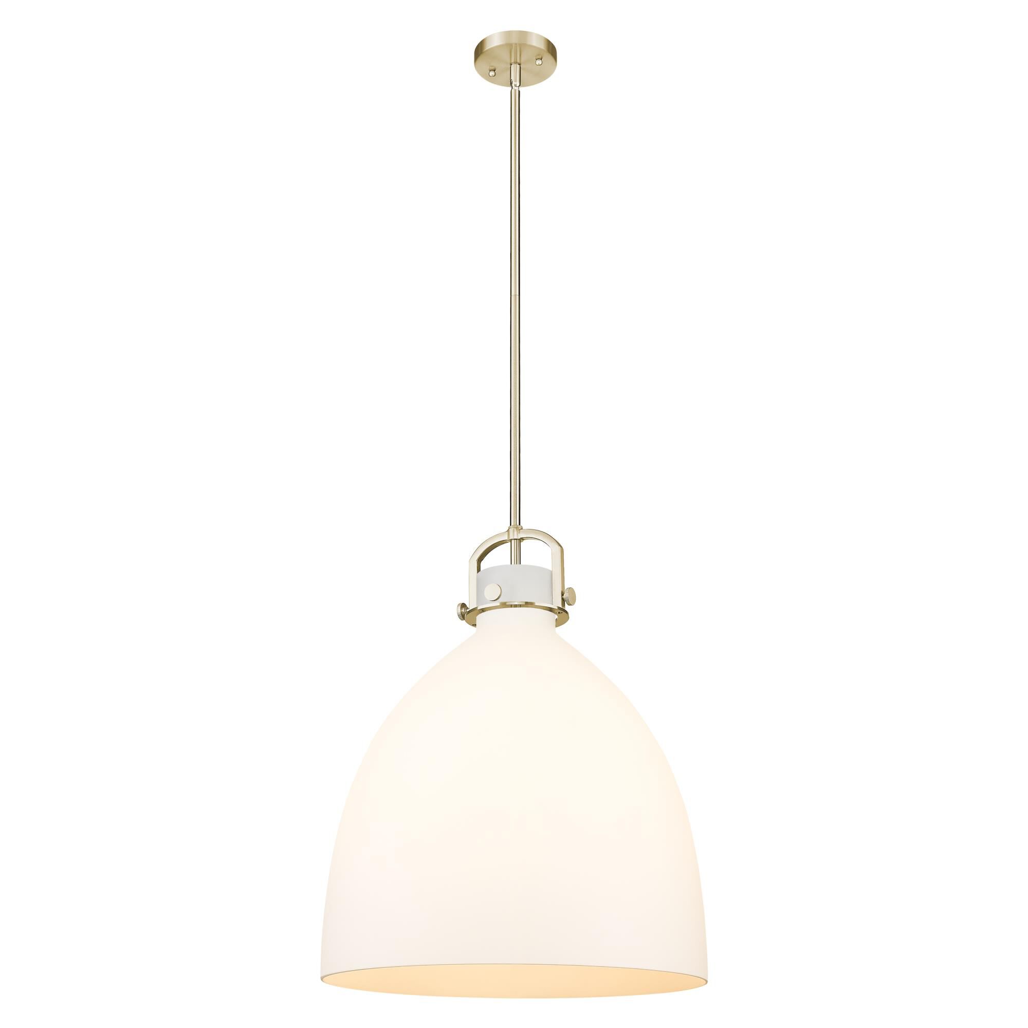 Shown in Champagne Bronze finish and White shade