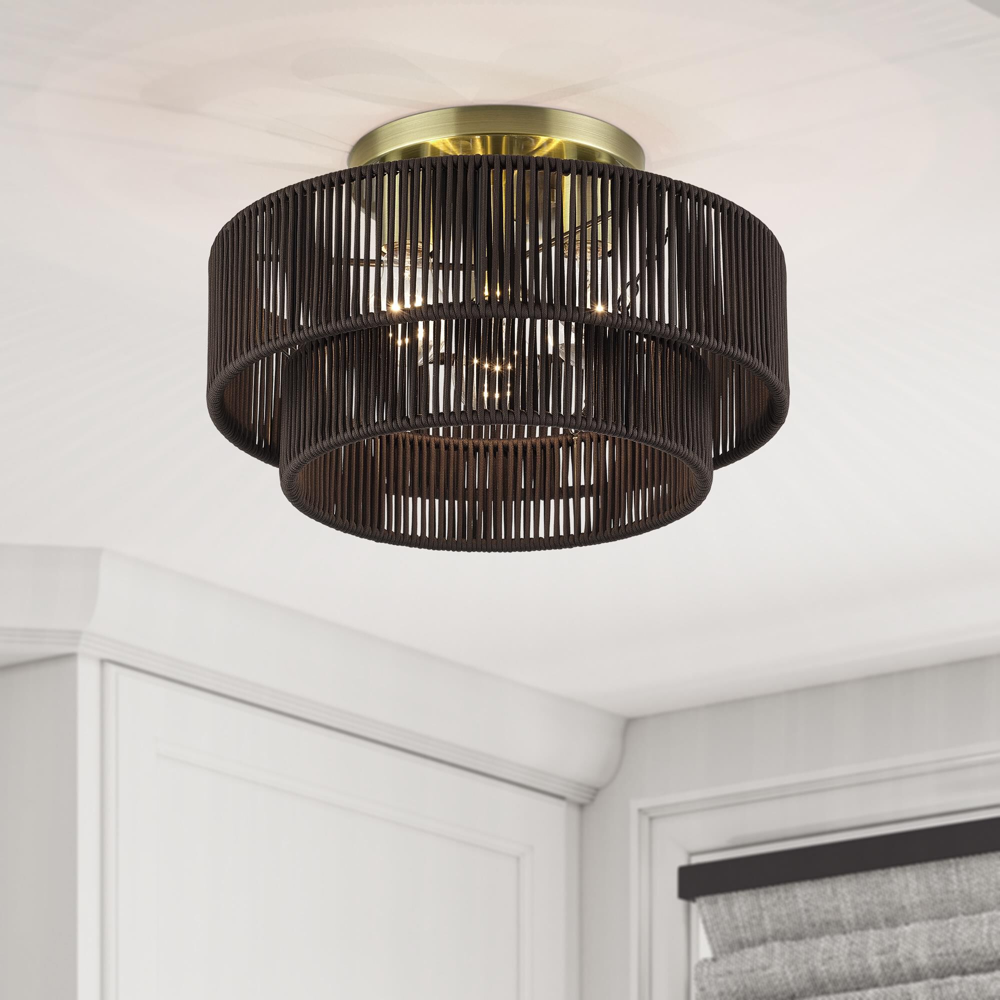 Acordia 15 Inch Semi Flush Mount by Livex Lighting