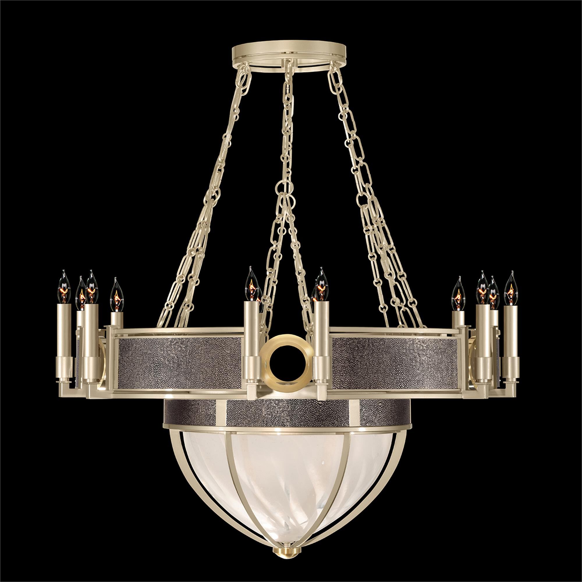 Shown in Champagne and Brass  finish and Pebble accent