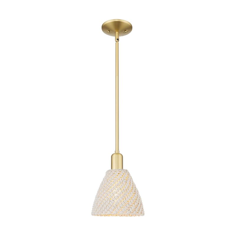 Bruno Marashlian Natural Ballston Dome 8 Inch Mini Pendant by Innovations Lighting