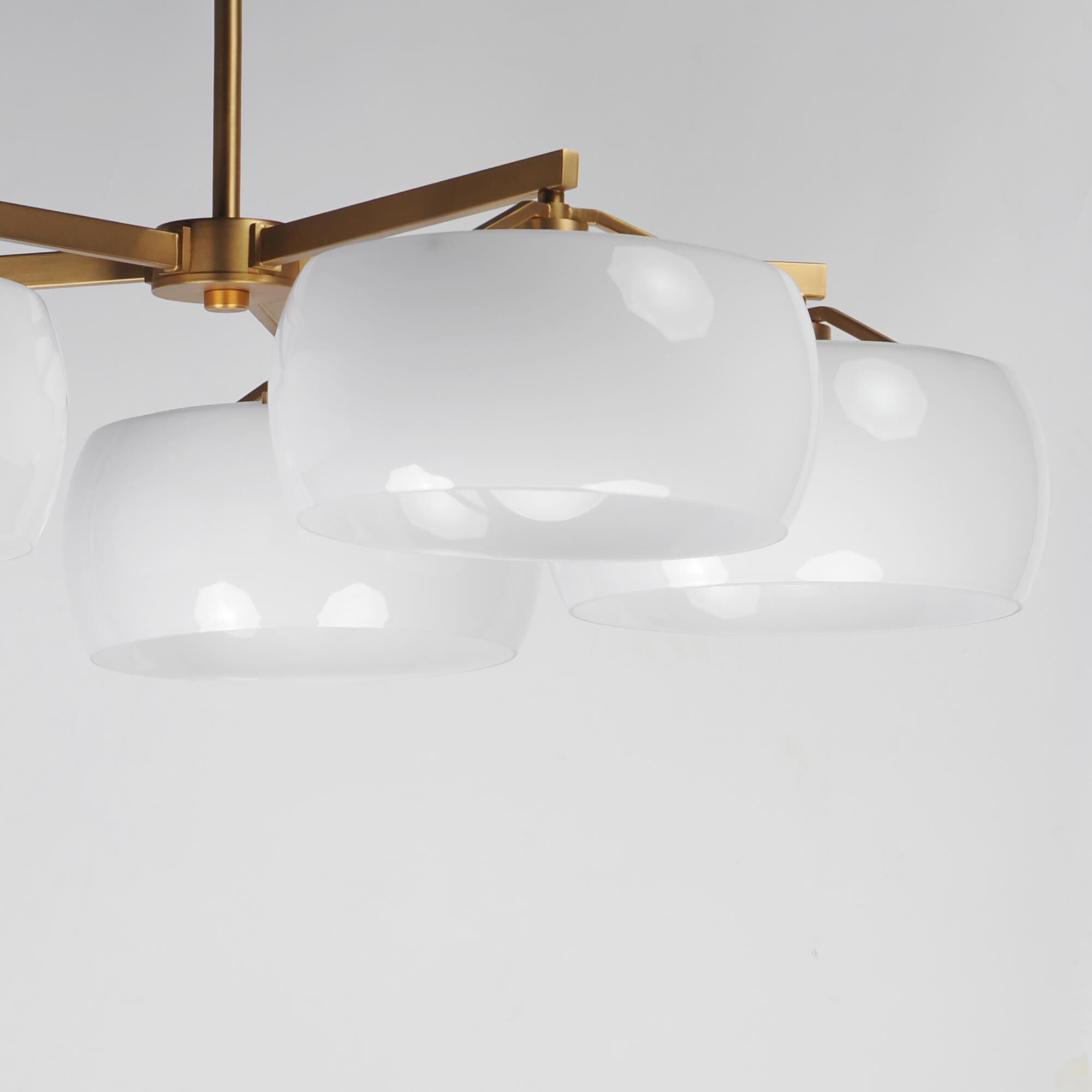 Shown in White and Natural Aged Brass finish