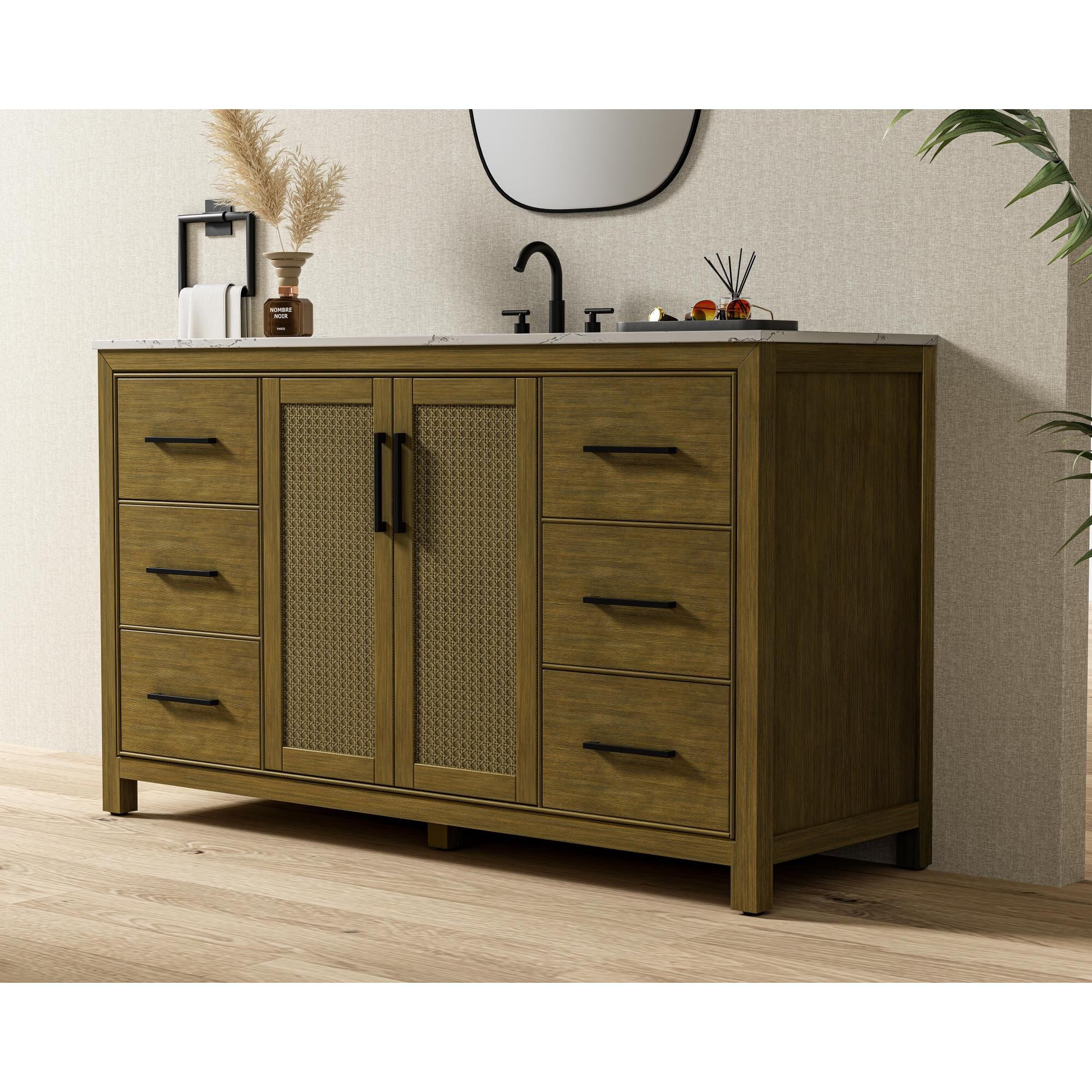 Shown in Hazel Oak finish