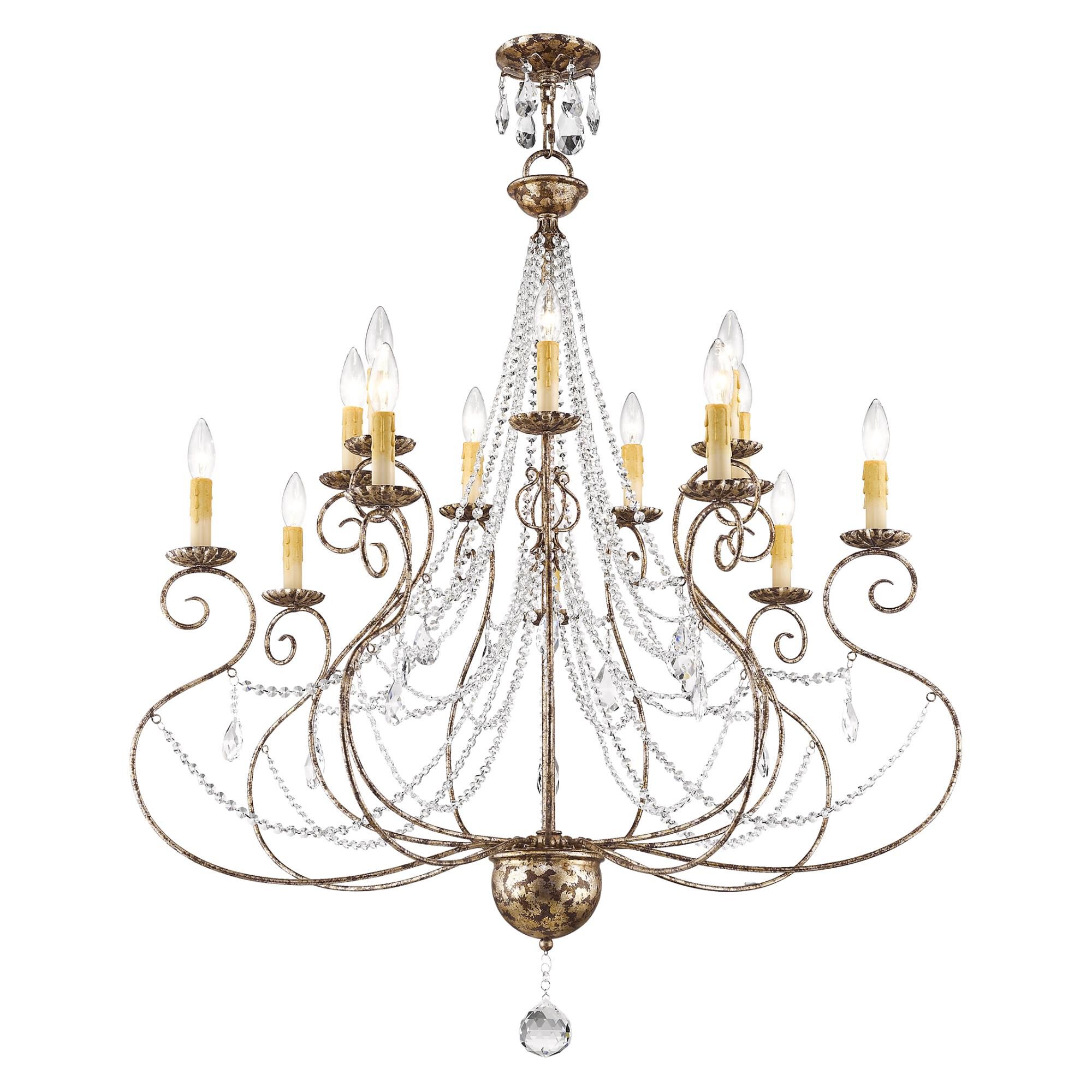 Isabella 36 Inch 14 Light Chandelier by Livex Lighting