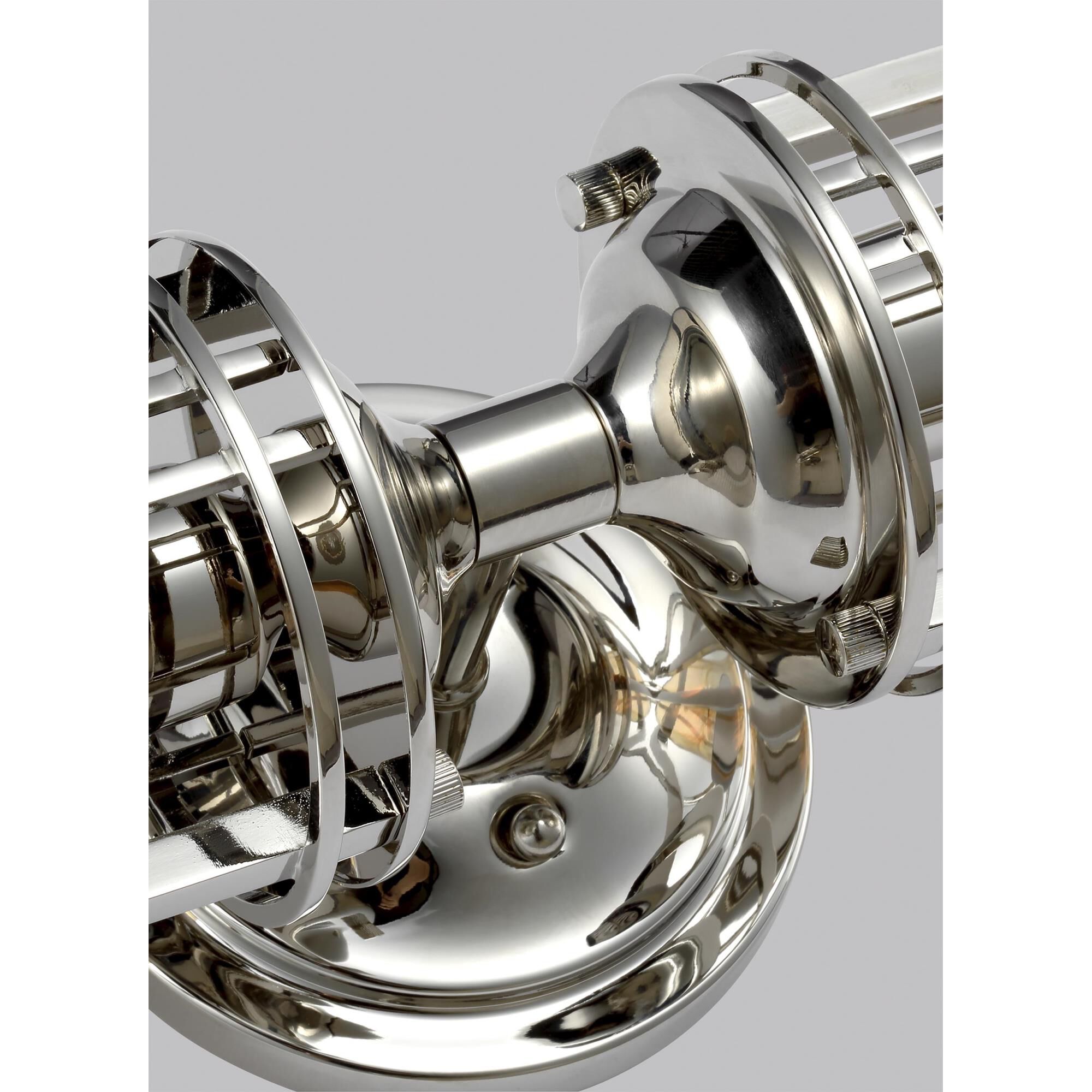 Shown in Polished Nickel finish and Polished Nickeldie Cast Zinc shade