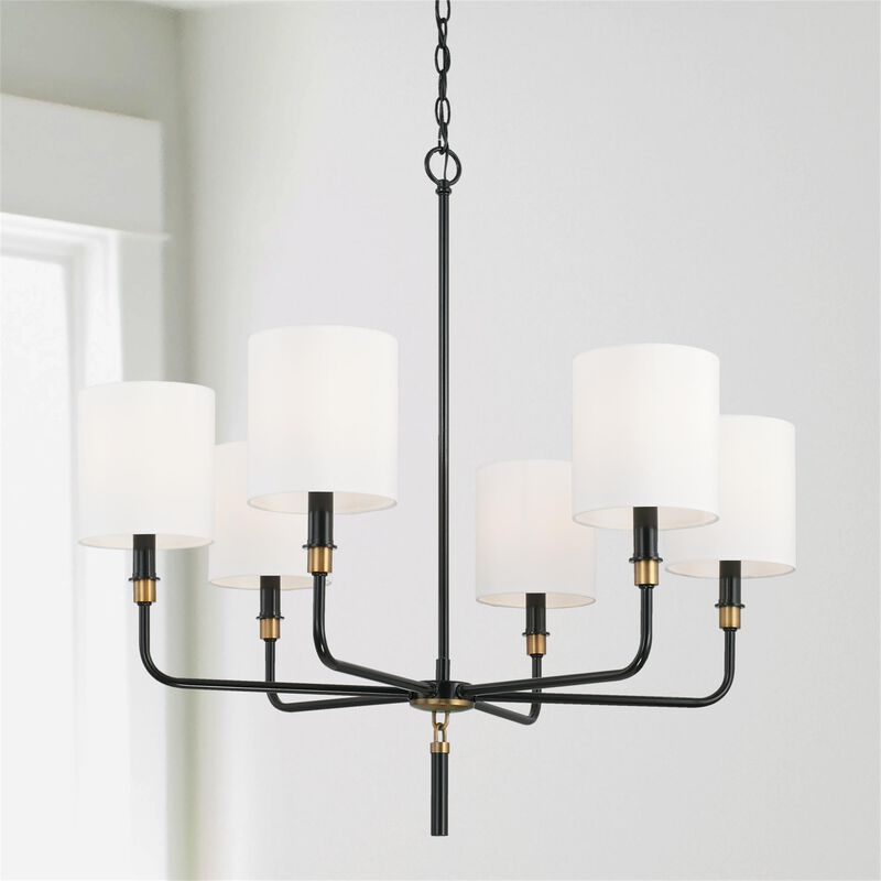 Beckham 32 Inch 6 Light Chandelier by Capital Lighting Fixture Company