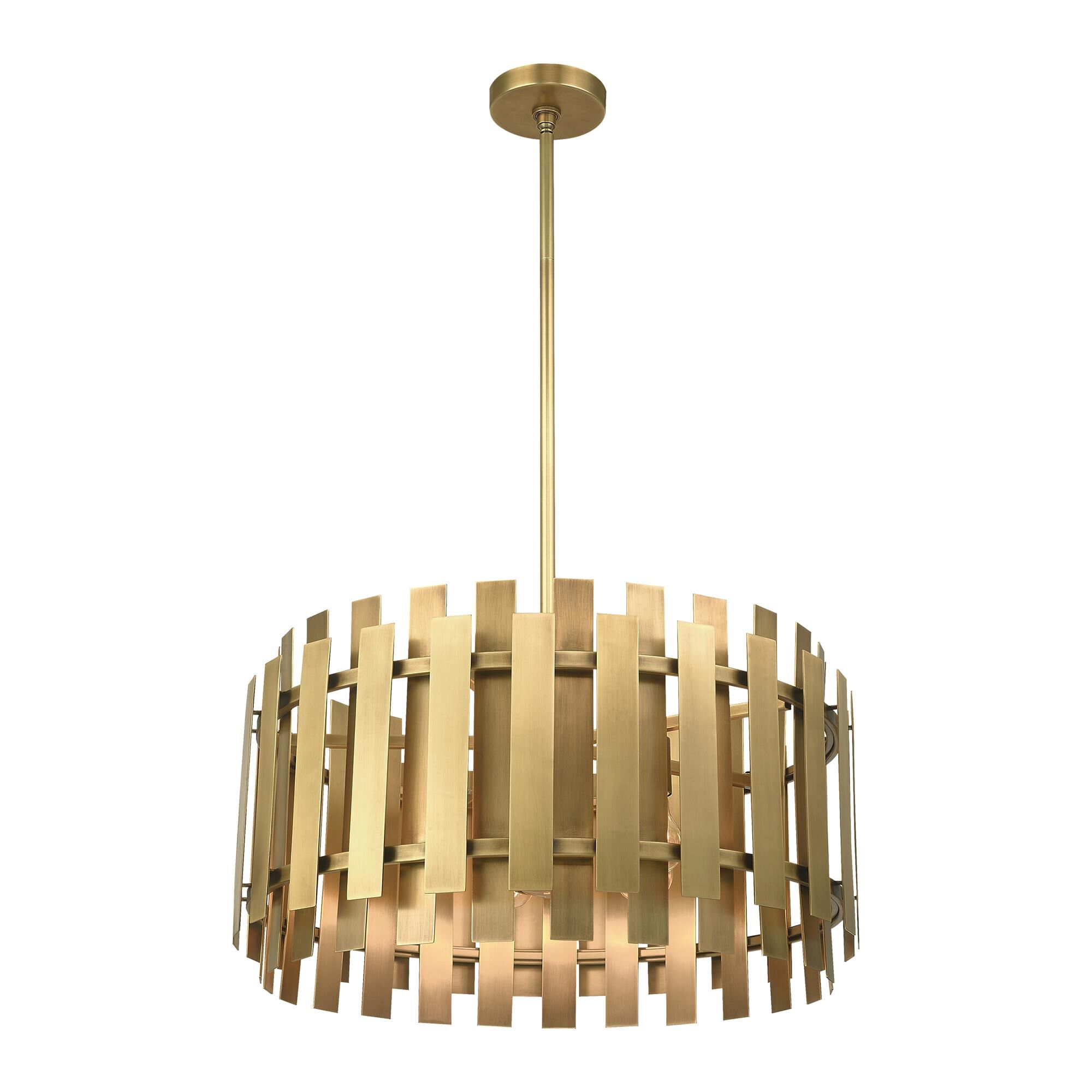 Shown in Natural Brass finish and Natural Brass Metal shade