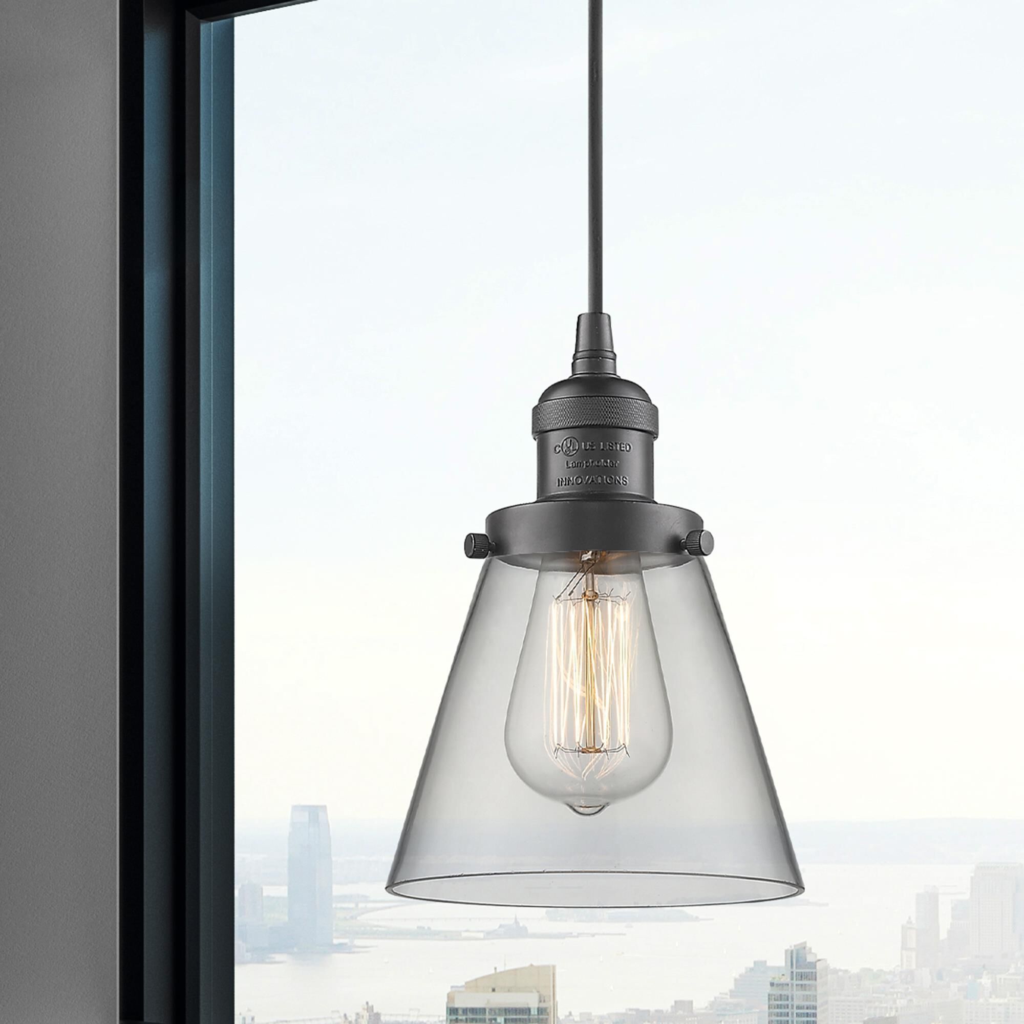Shown in Oil Rubbed Bronze finish and Clear glass