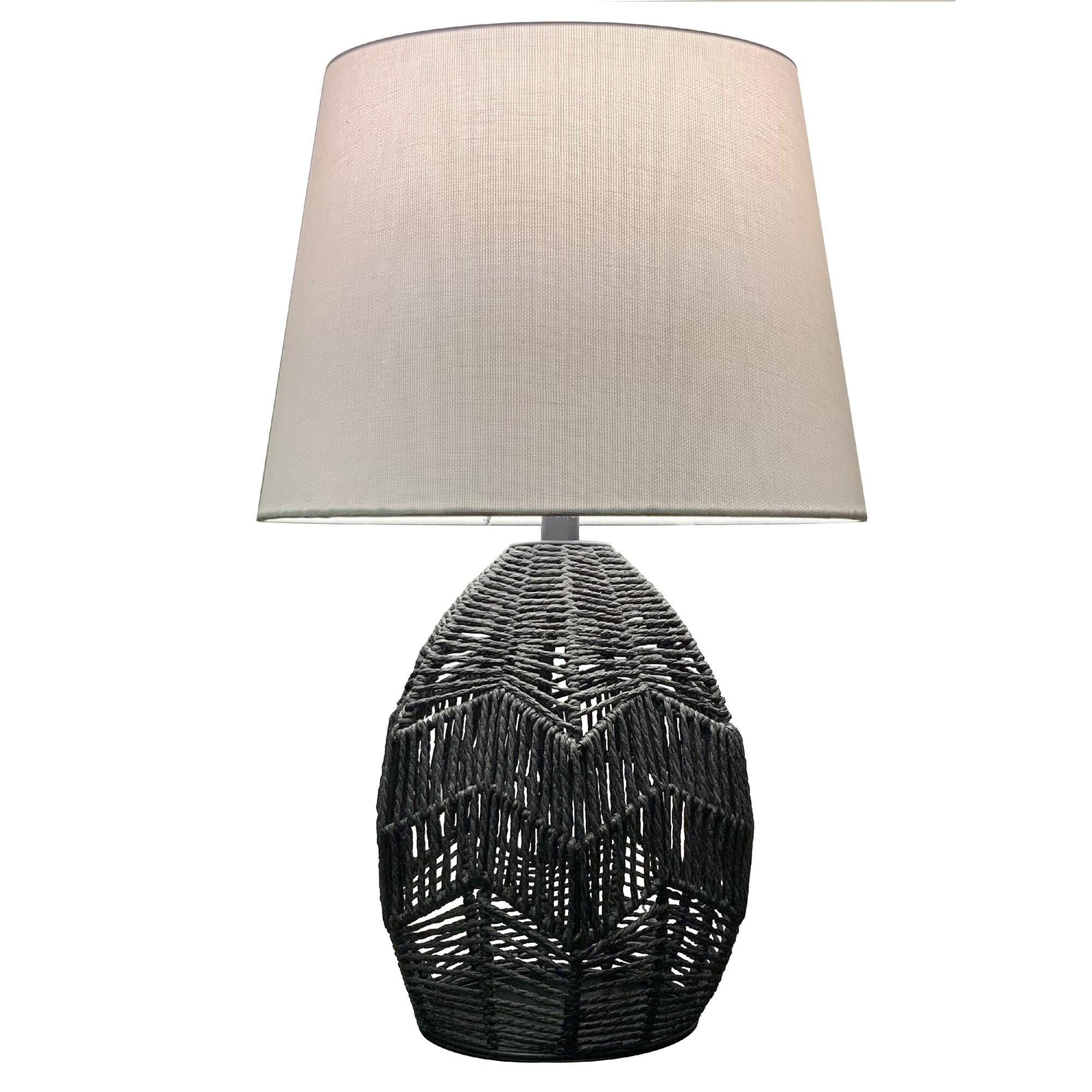 Shown in Black finish and Beige shade
