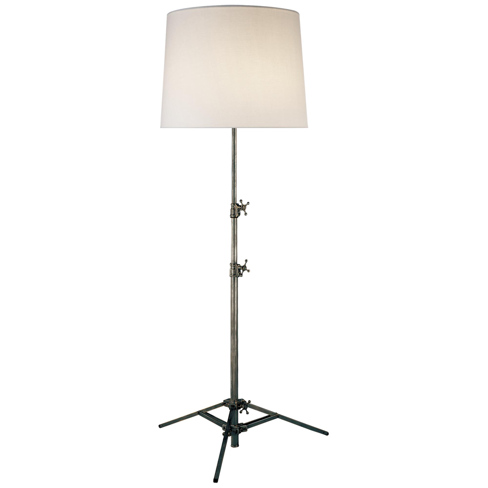 Shown in Bronze finish and Linen shade