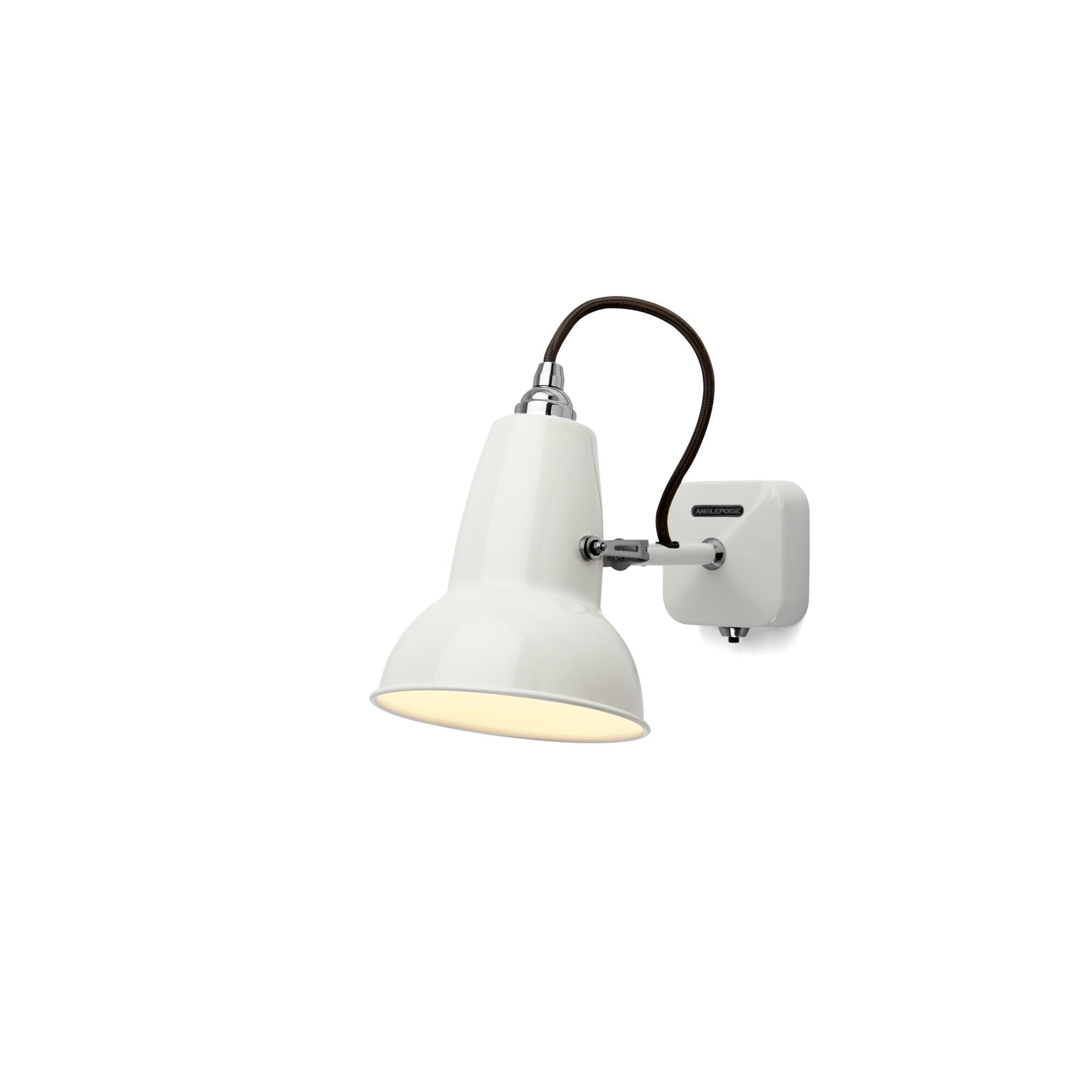 Shown in Linen White finish and Steel shade