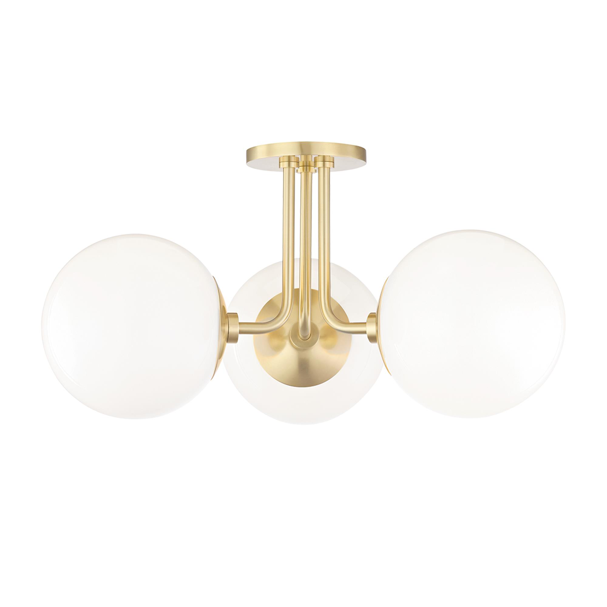 Stella 18 Inch 3 Light Semi Flush Mount,