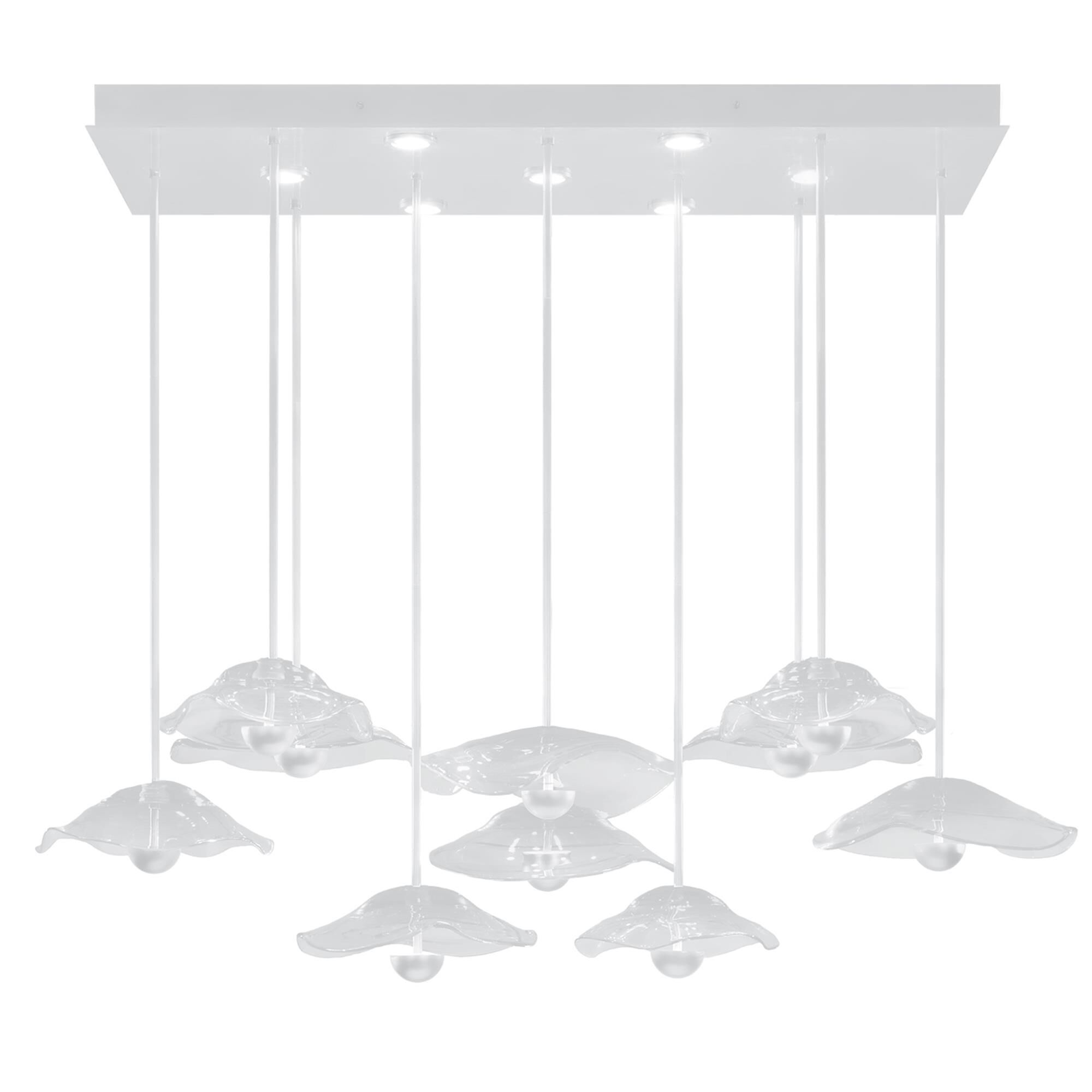 Shown in White finish and False crystal and True glass