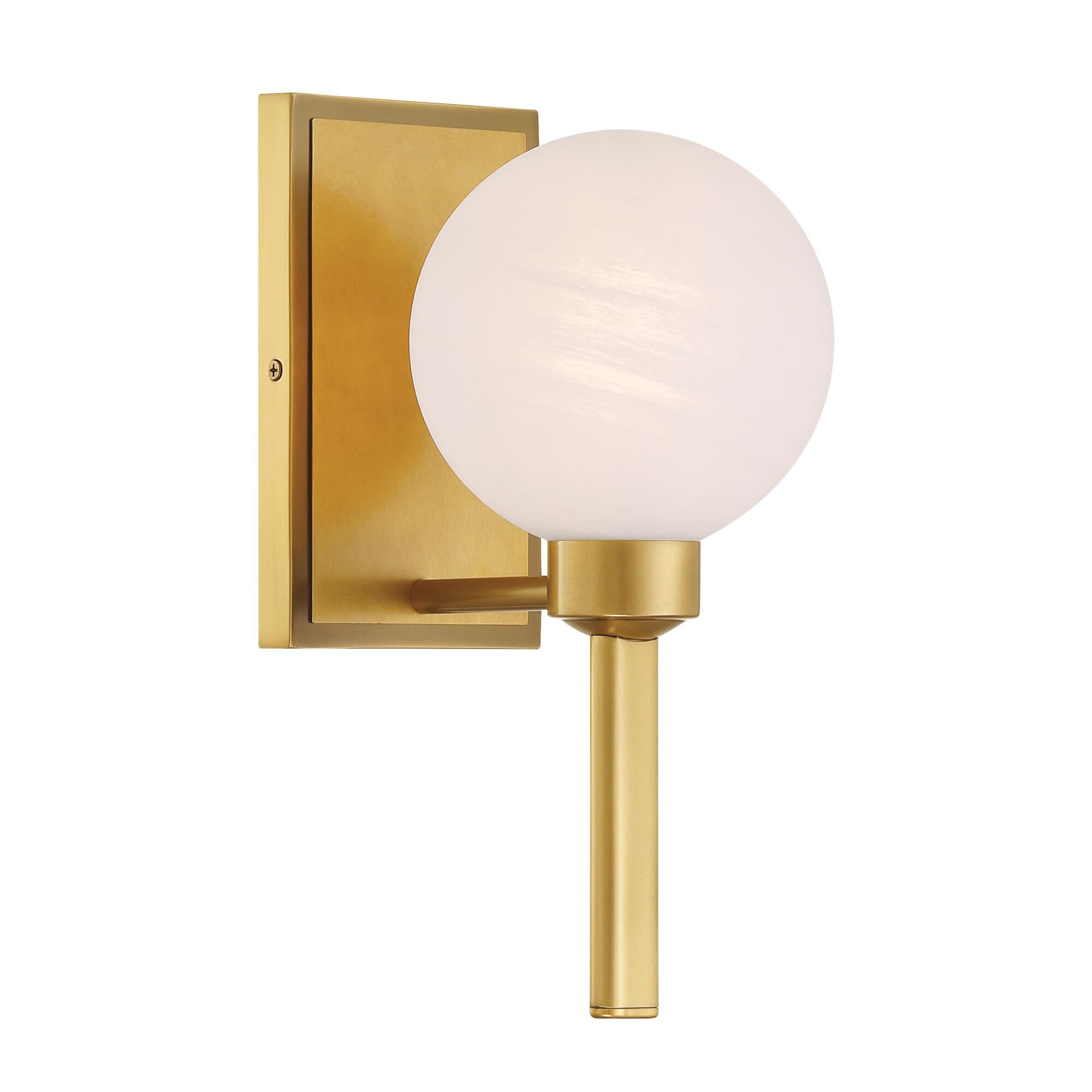 Shown in Legacy Brass finish and White glass and Etched Alabaster Glass shade