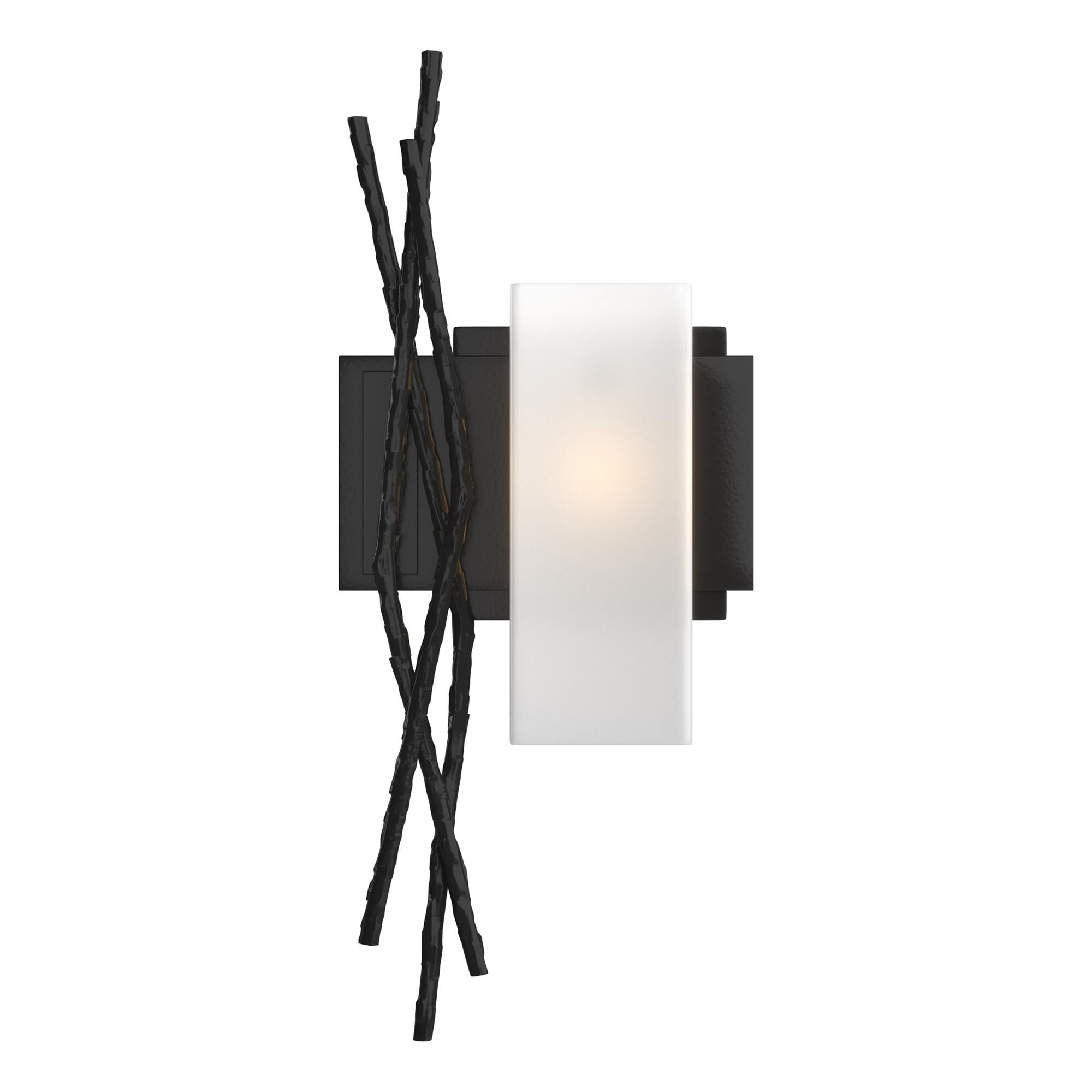 Shown in Black finish and Opal  glass and Orientation: Right accent