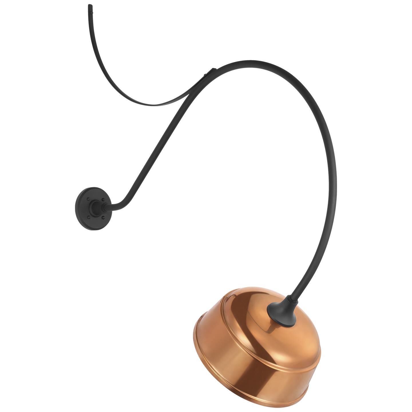 Shown in Matte Black finish and Copper shade