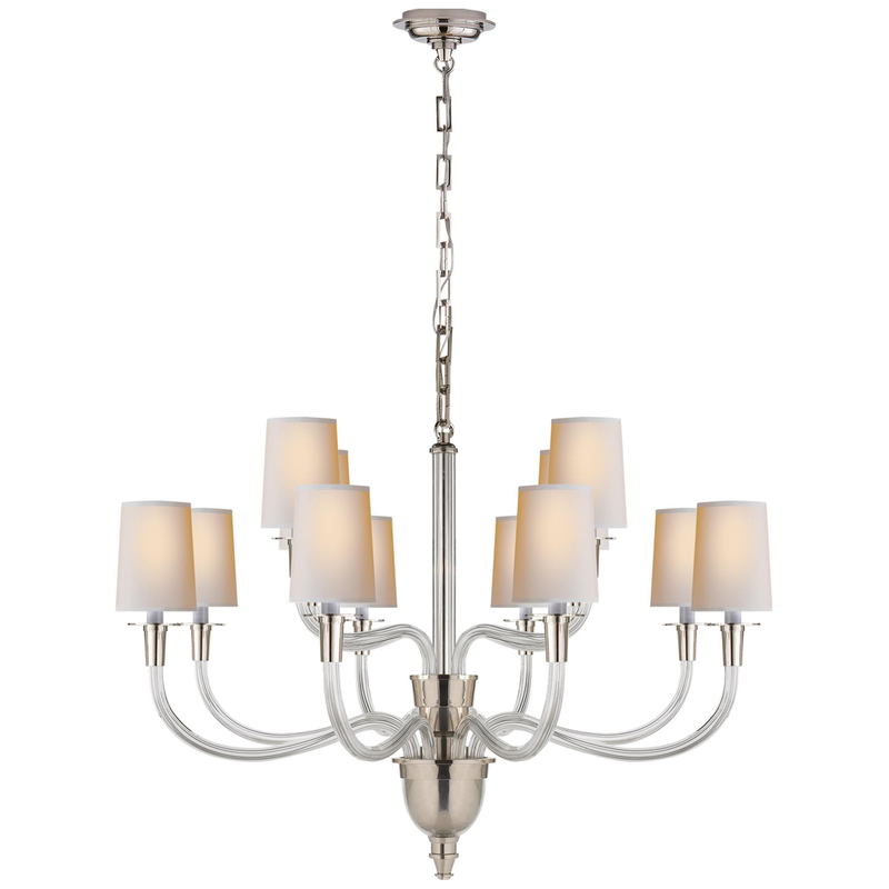 Thomas O'Brien Vivian 36 Inch 12 Light Chandelier by Visual Comfort Signature Collection