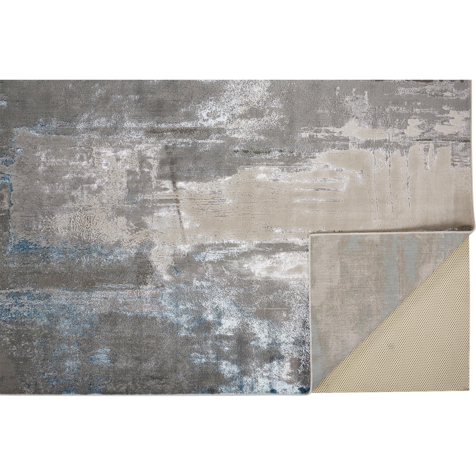 Azure Machine Woven Area Rug,