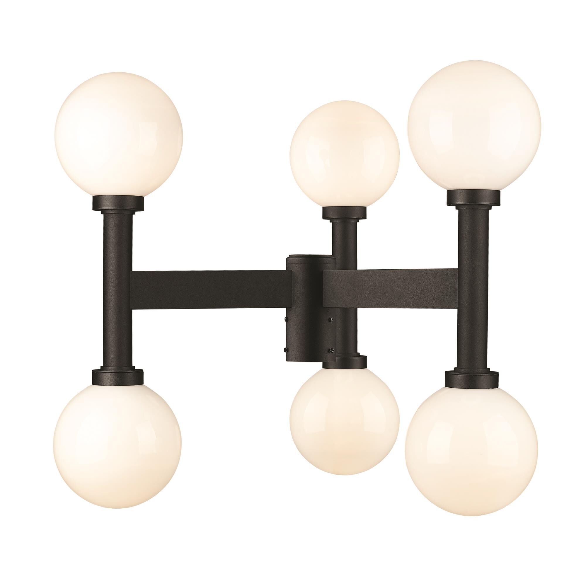 Shown in Black finish and Opal glass