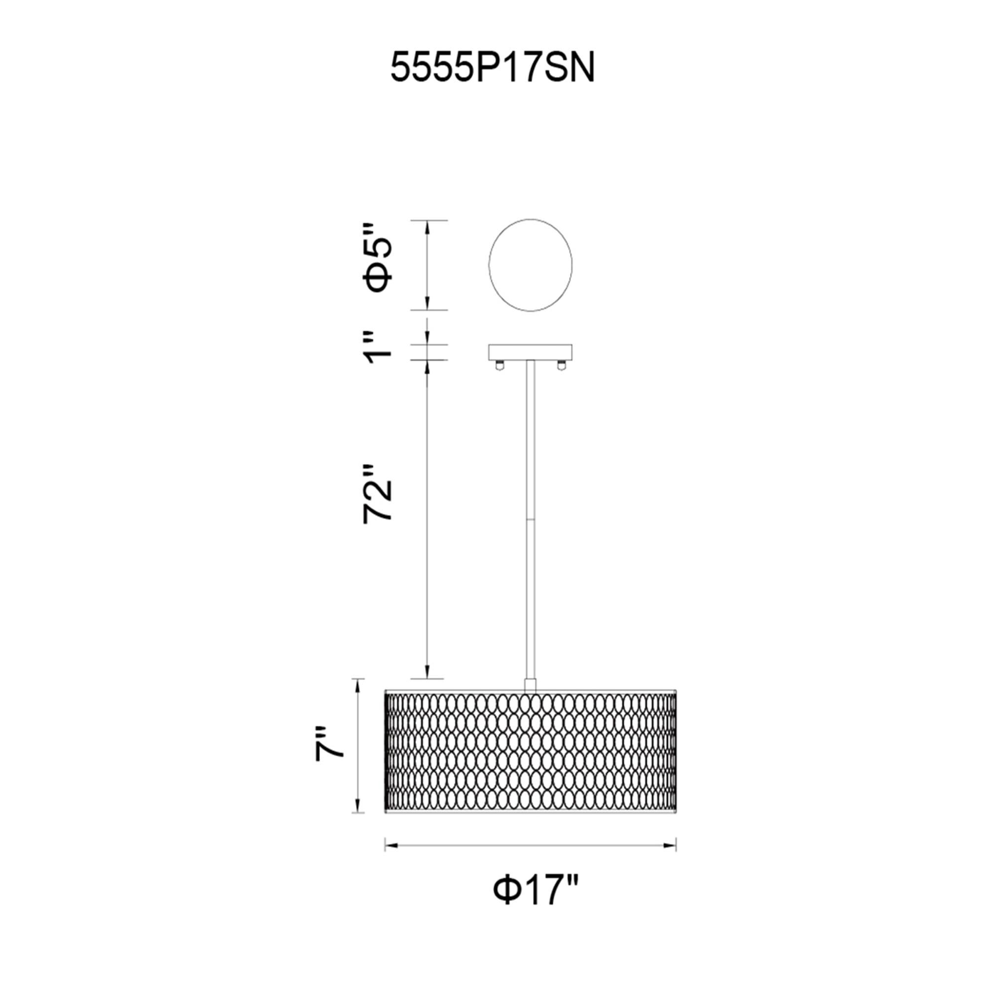 Mikayla 17 Inch 3 Light Mini Chandelier by CWI Lighting