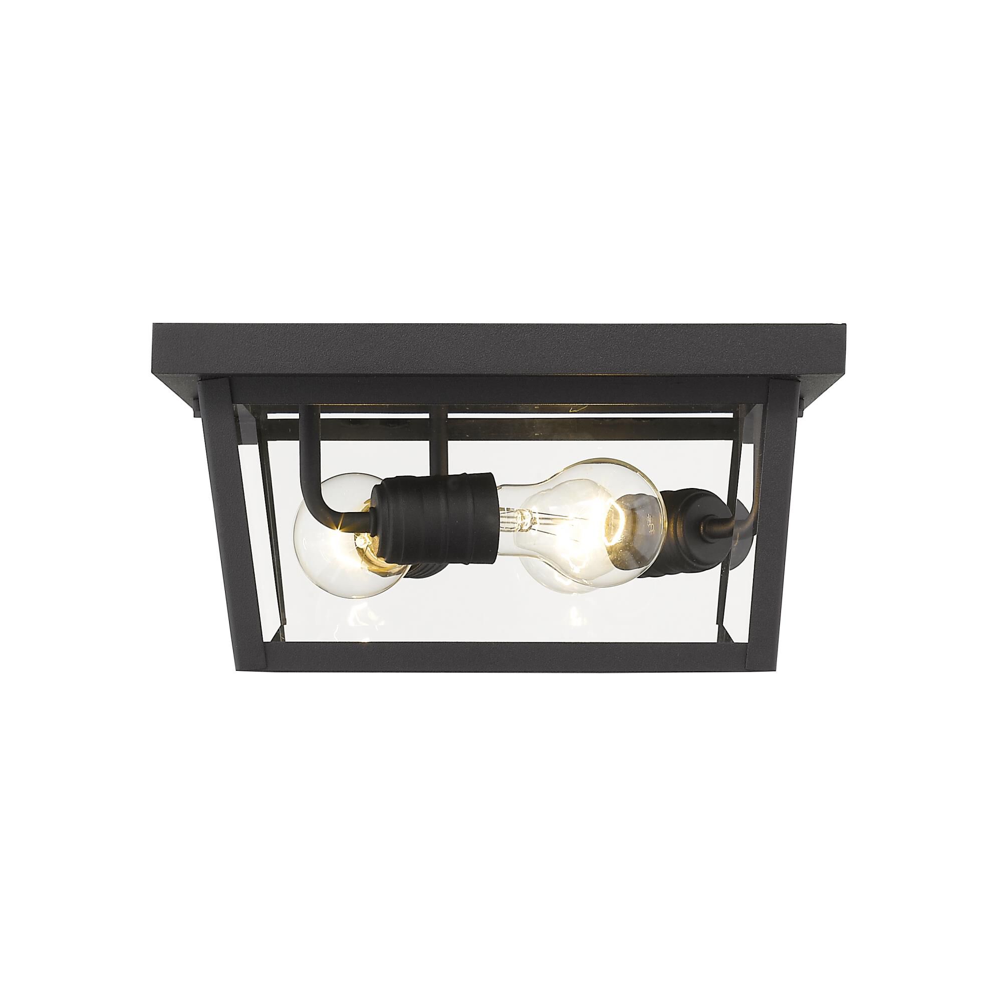 Shown in Black finish and Glass shade