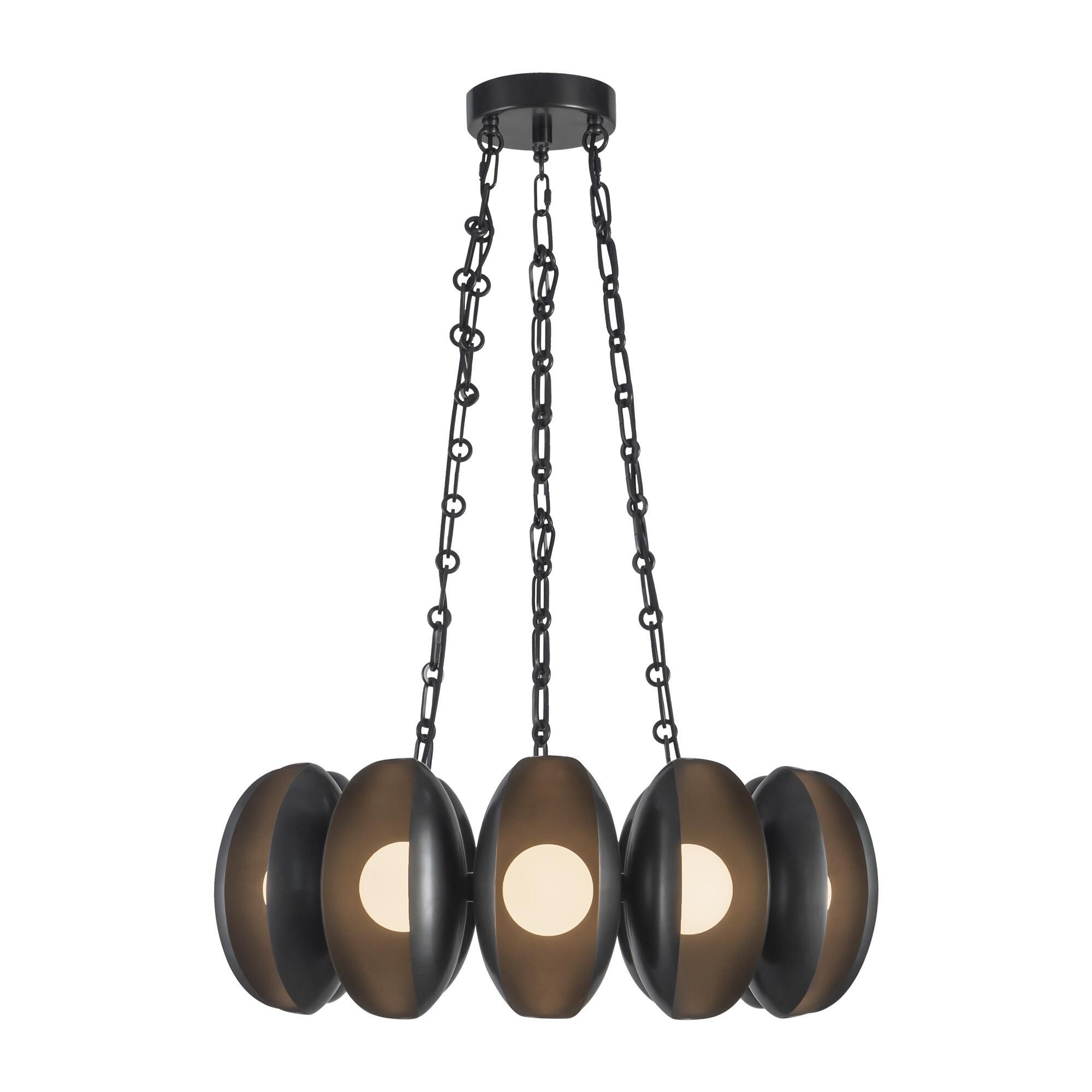 Shown in Urban Bronze finish and Matte Opal glass