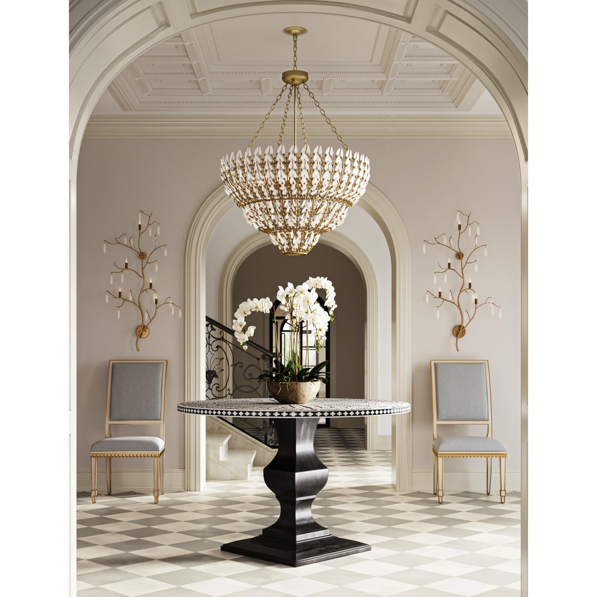 Shown in Brass/White finish