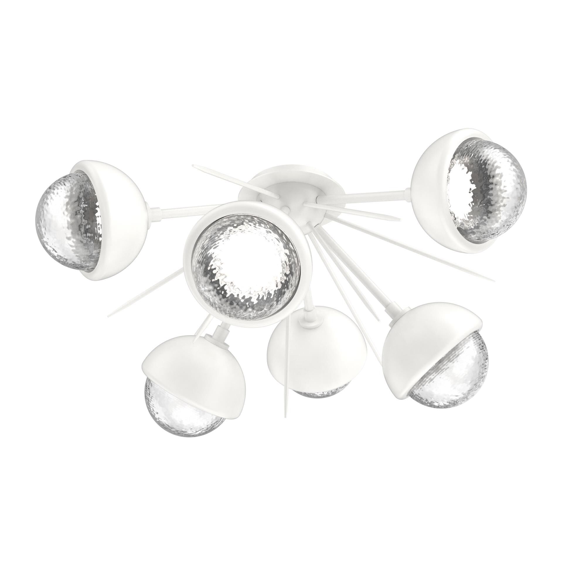 Shown in Salt White finish and Clear glass and Metal Shade Matching Finish accent