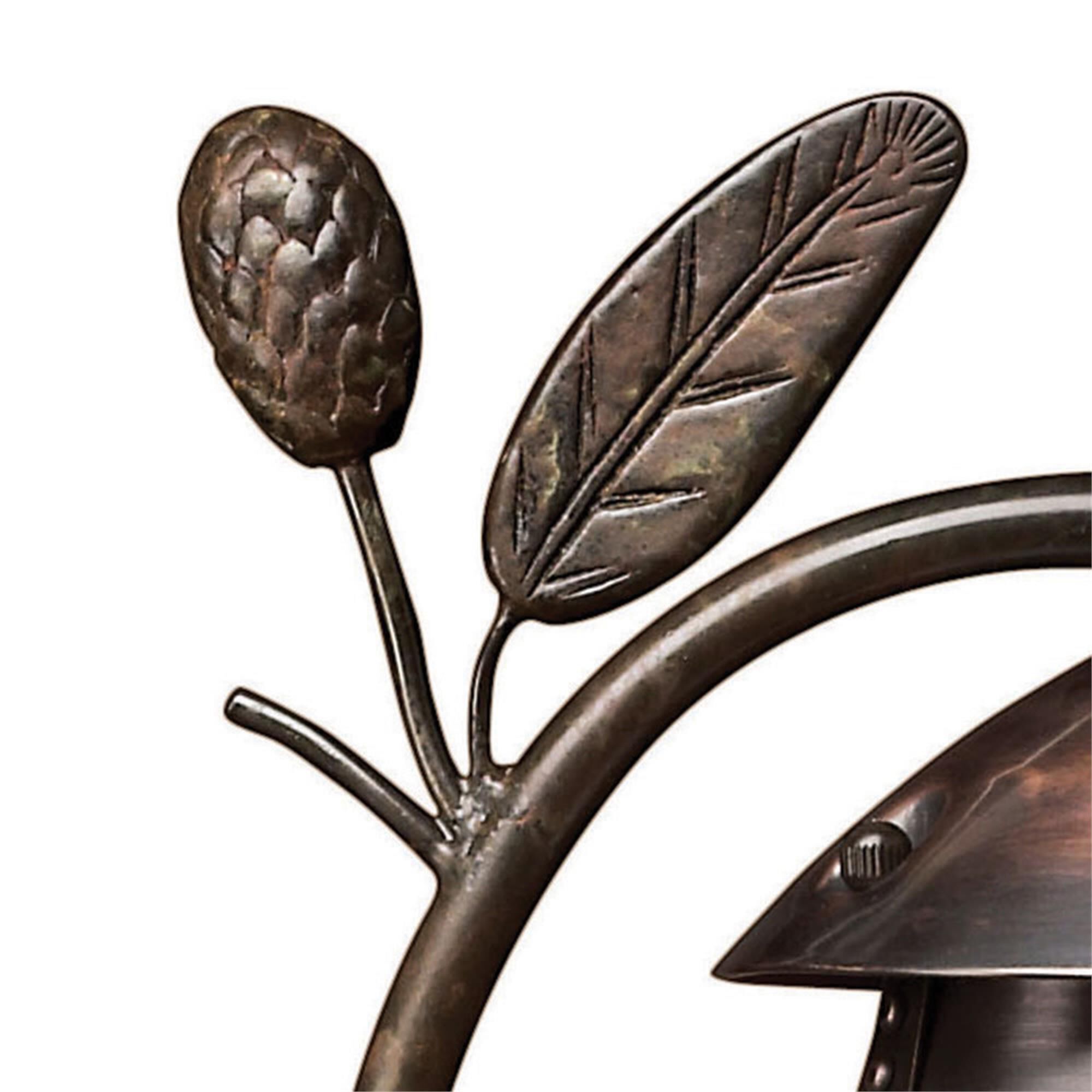 Shown in Sienna Bronze finish and Honey Art glass