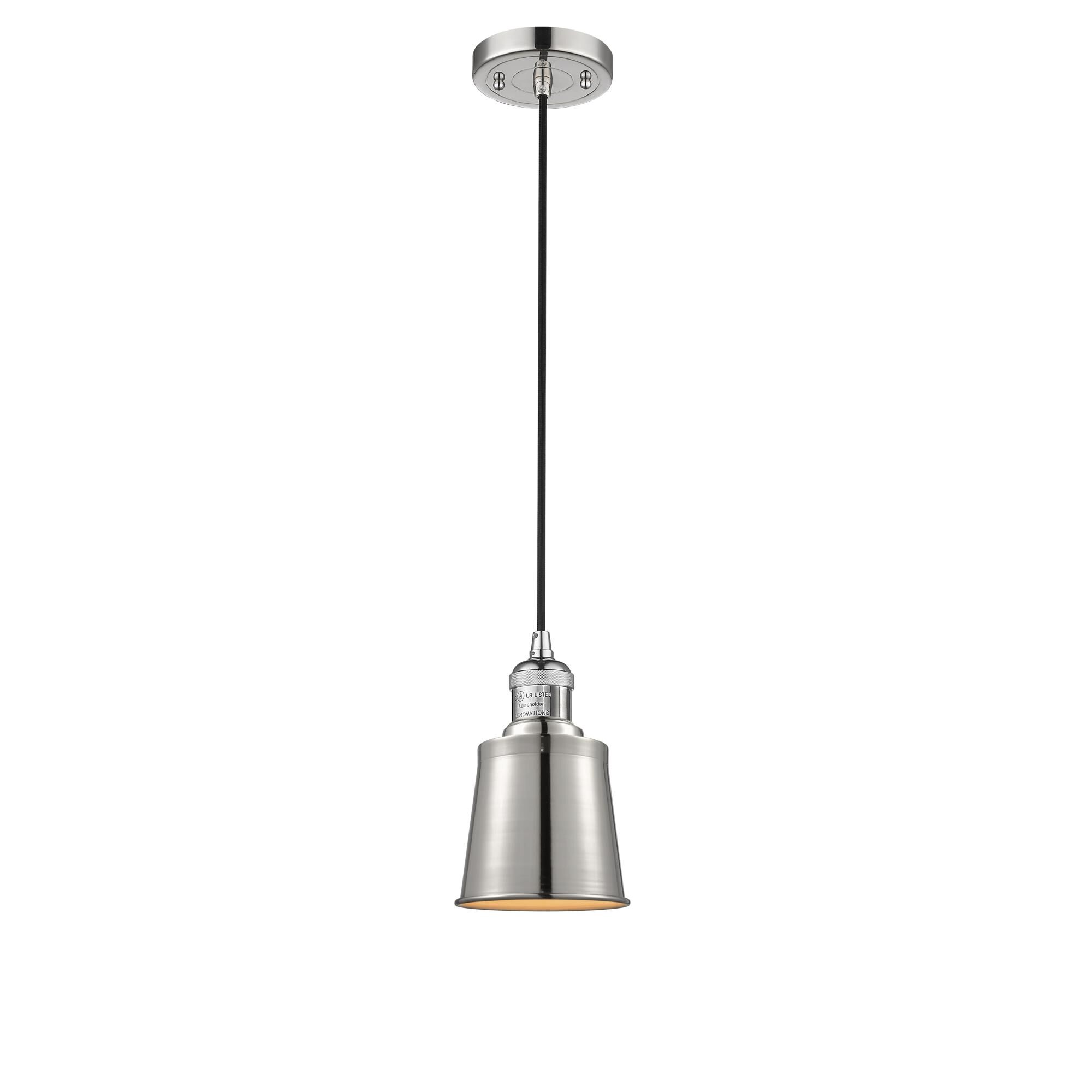 Shown in Polished Nickel finish and Polished Nickel shade