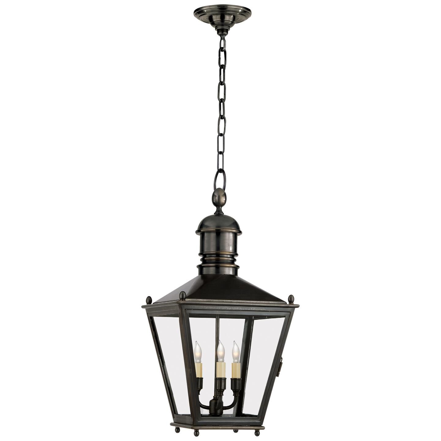 Shown in Bronze finish and Clear glass 