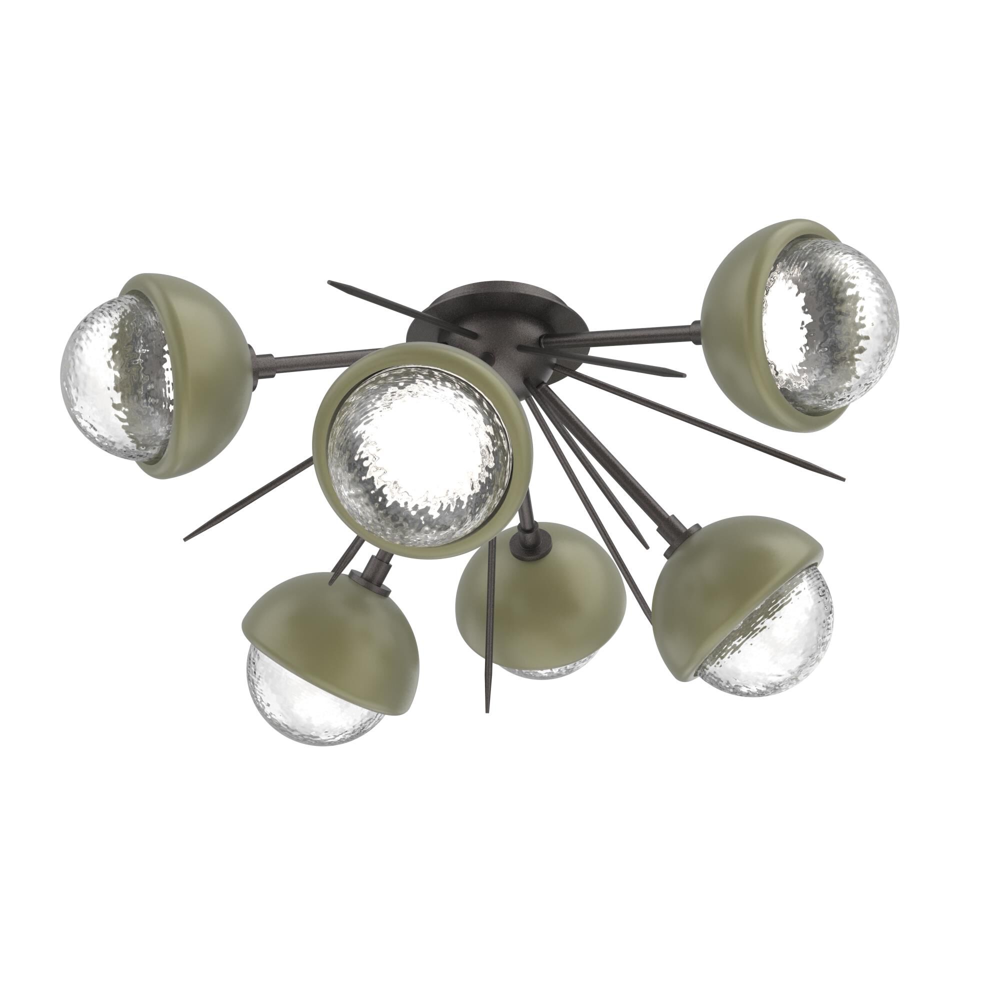 Levi Wilson Cabochon 28 Inch Semi Flush Mount by Hammerton Studio